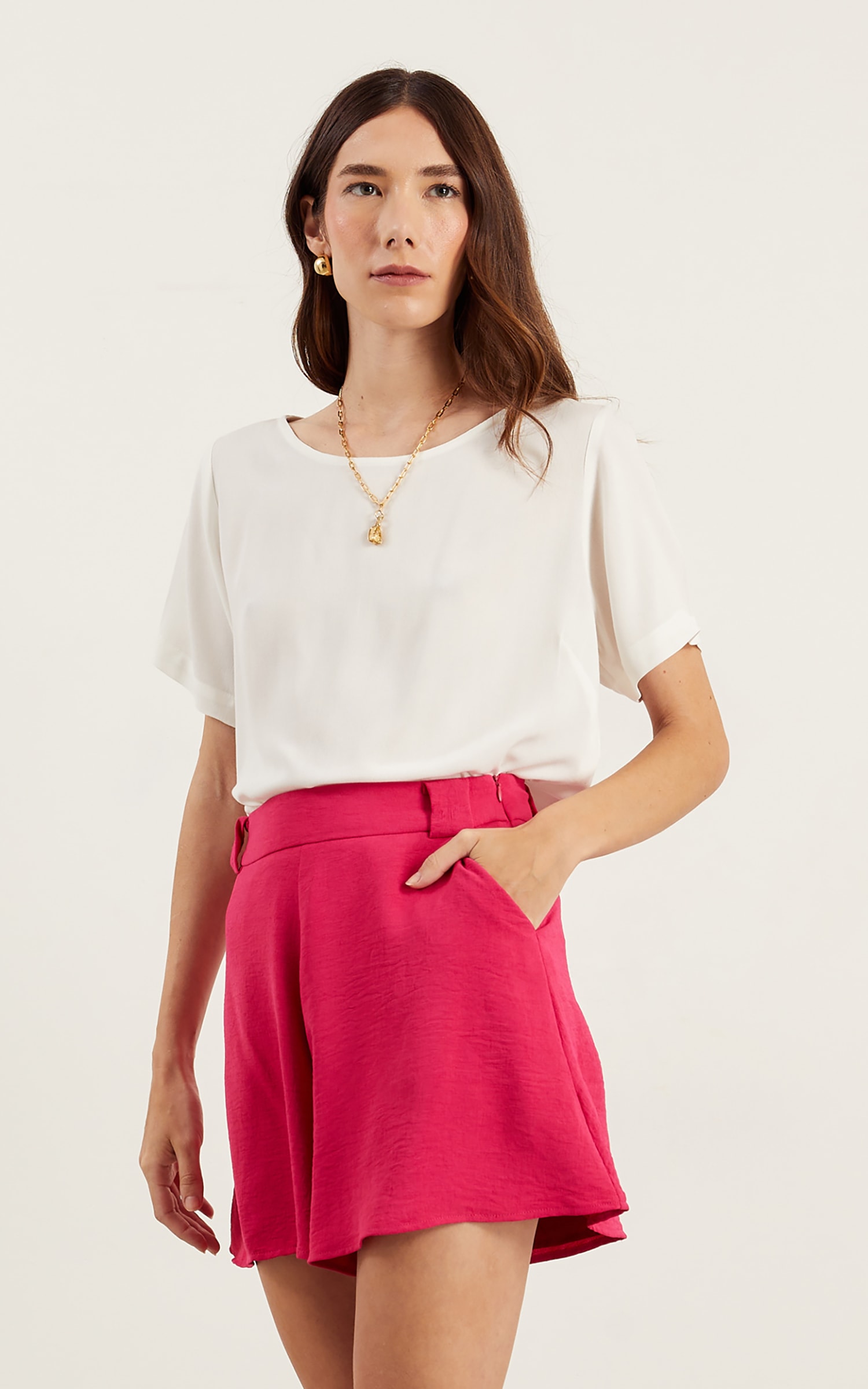 Blusa Com Manga Basic Off White