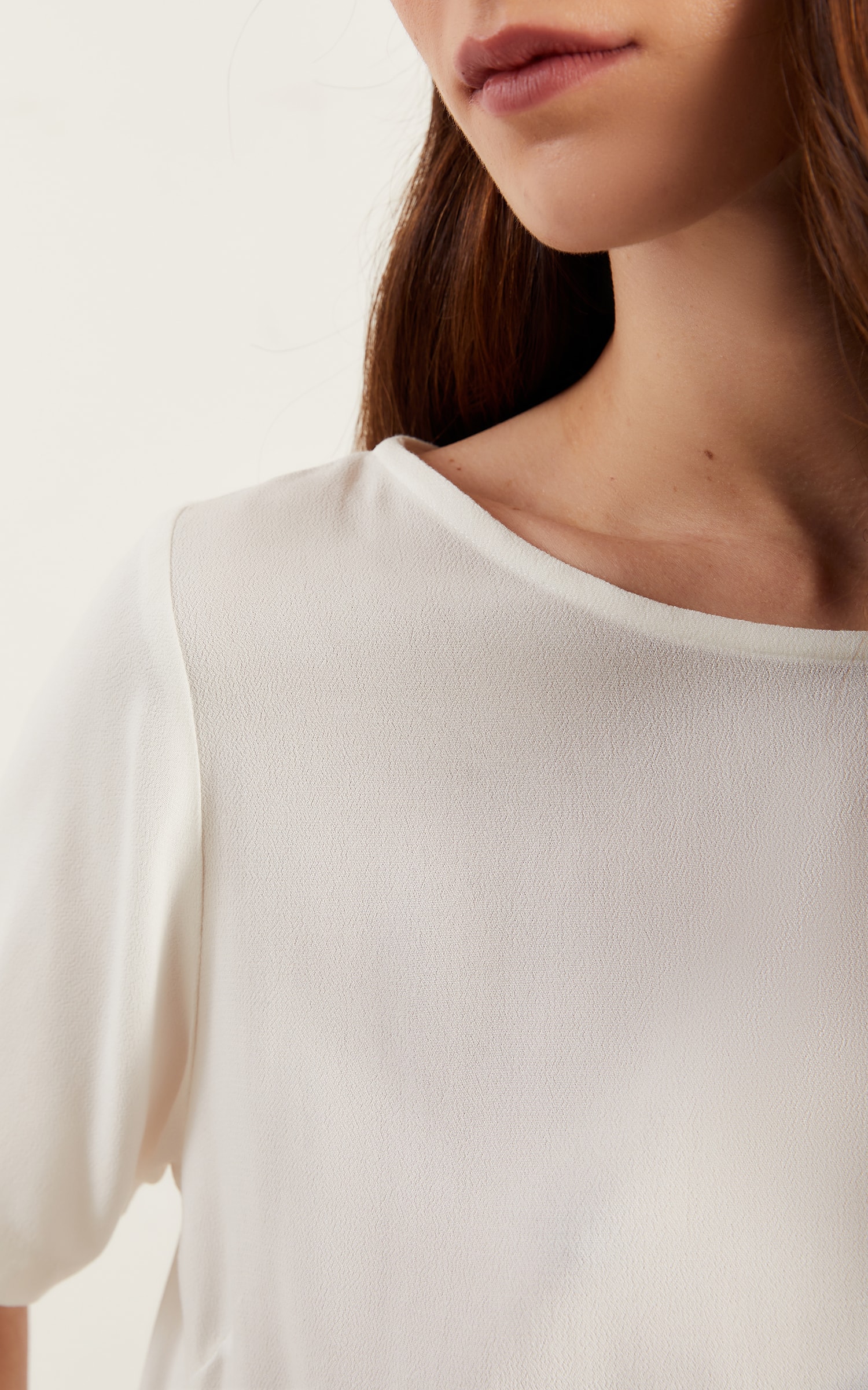 Blusa Com Manga Basic Off White