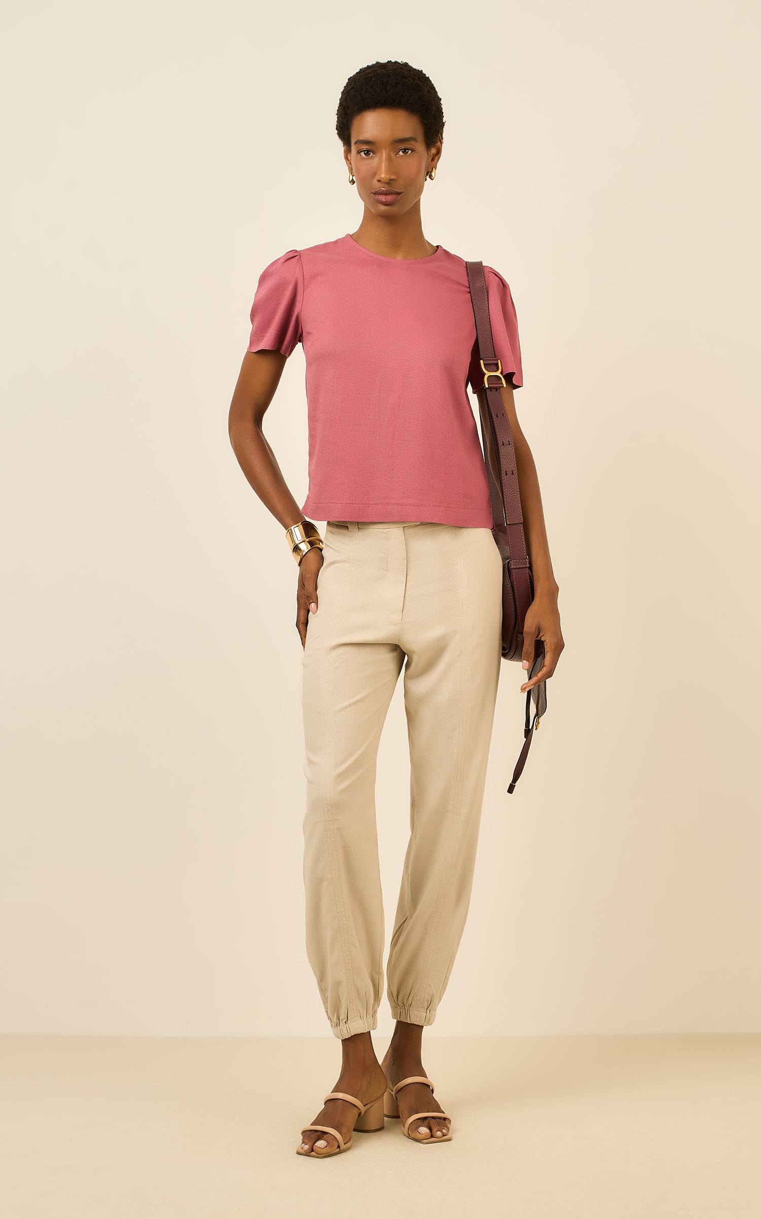 Blusa Com Manga Soft Mauve