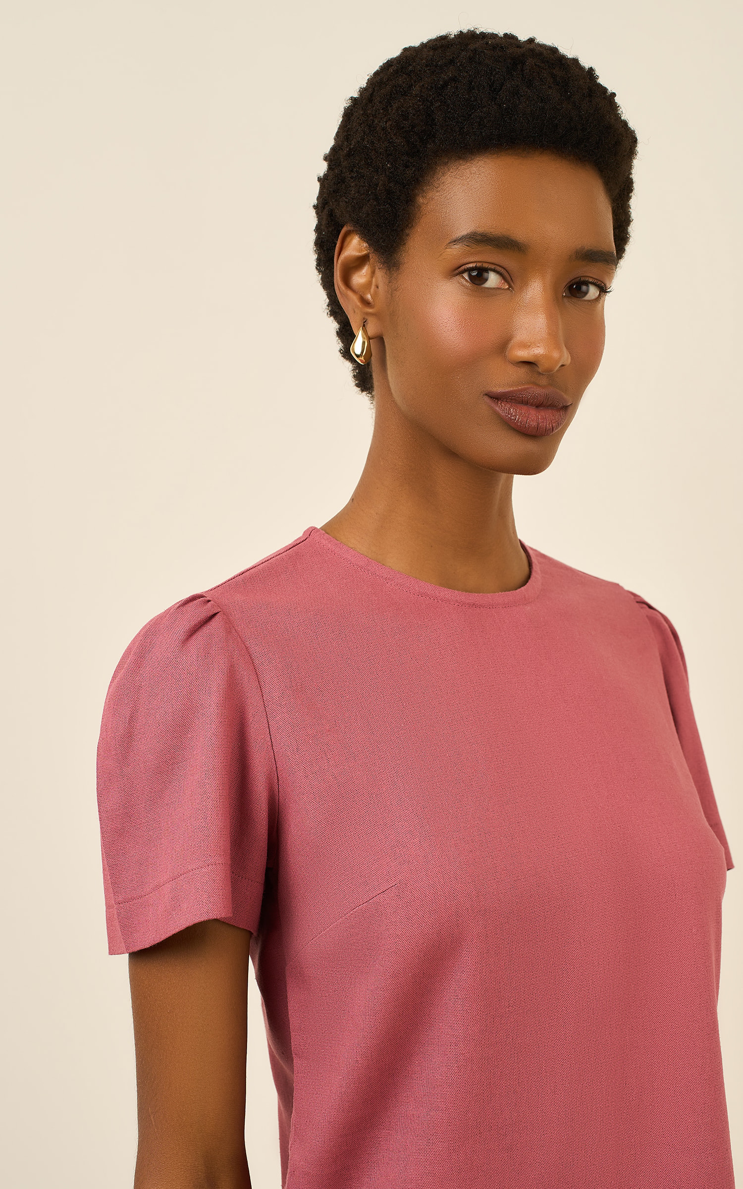 Blusa Com Manga Soft Mauve
