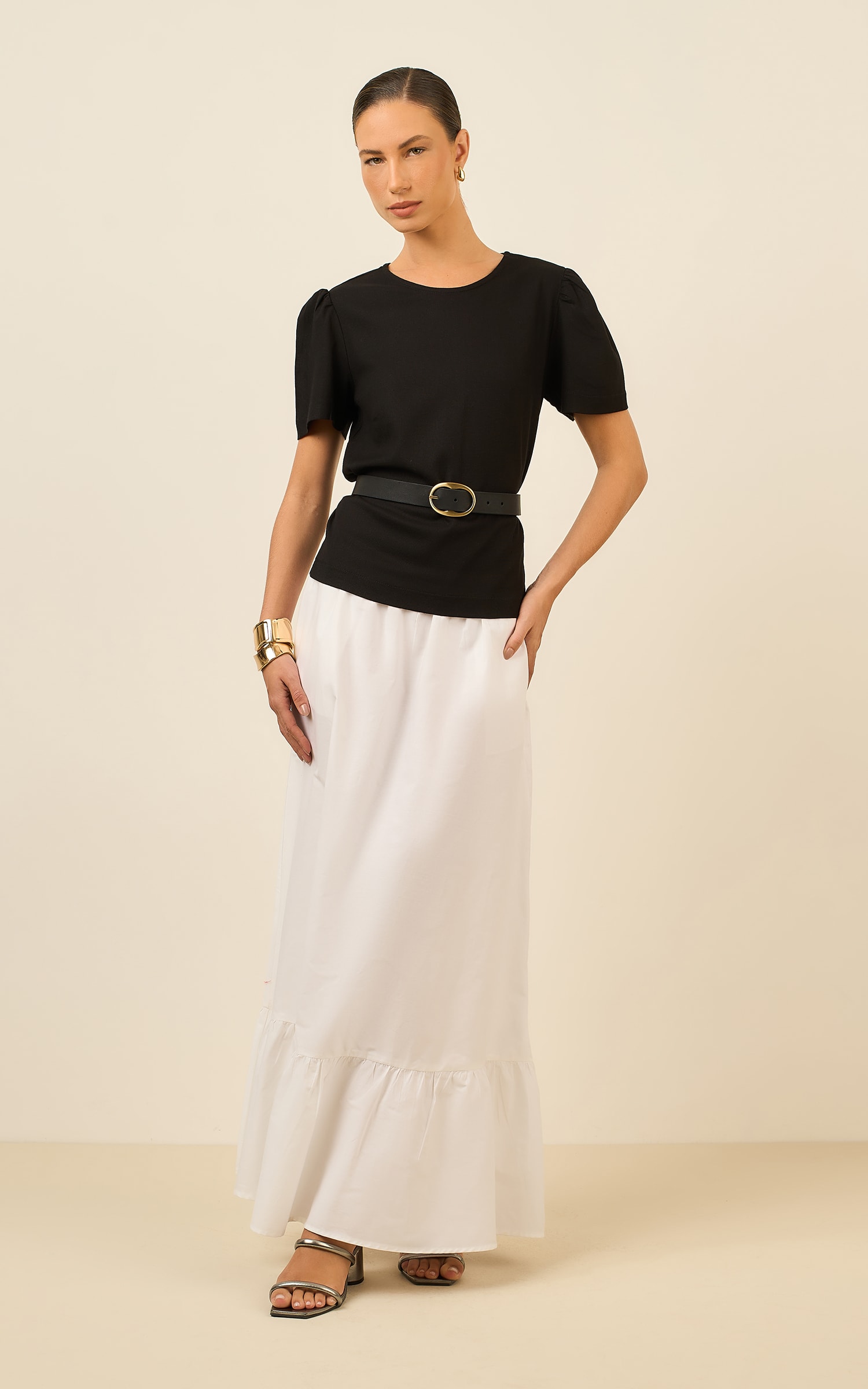 Blusa Com Manga Soft Preto