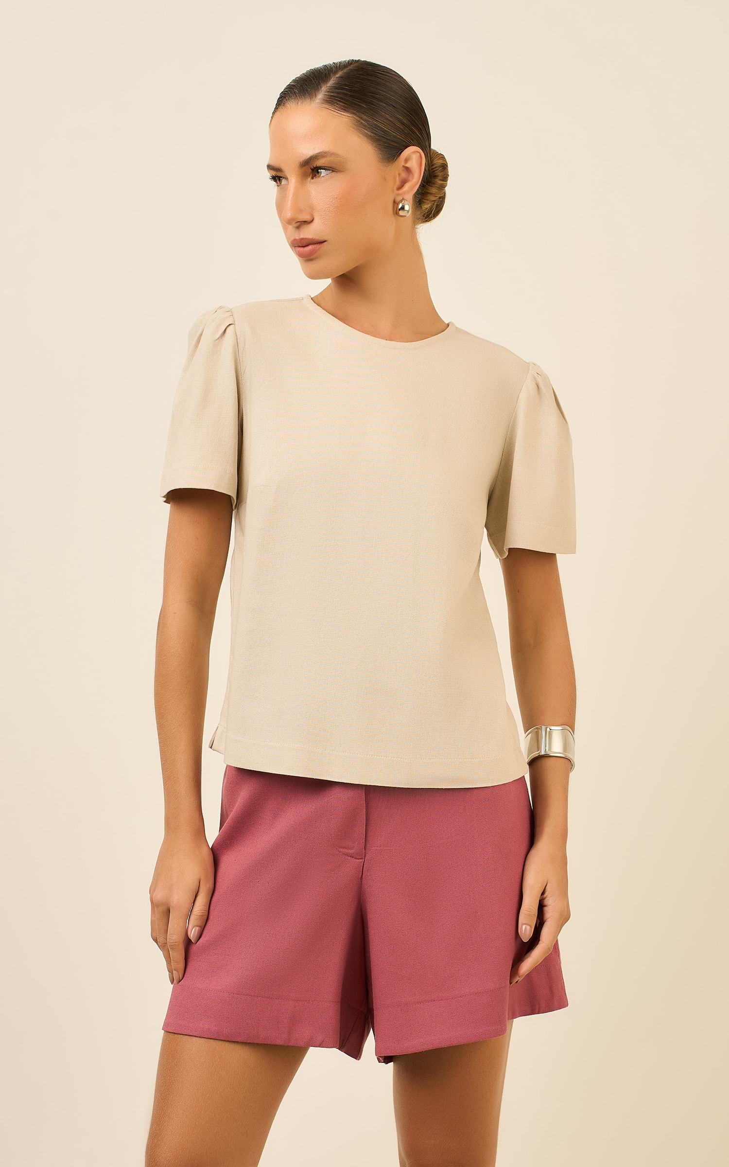 Blusa Com Manga Soft Rafia