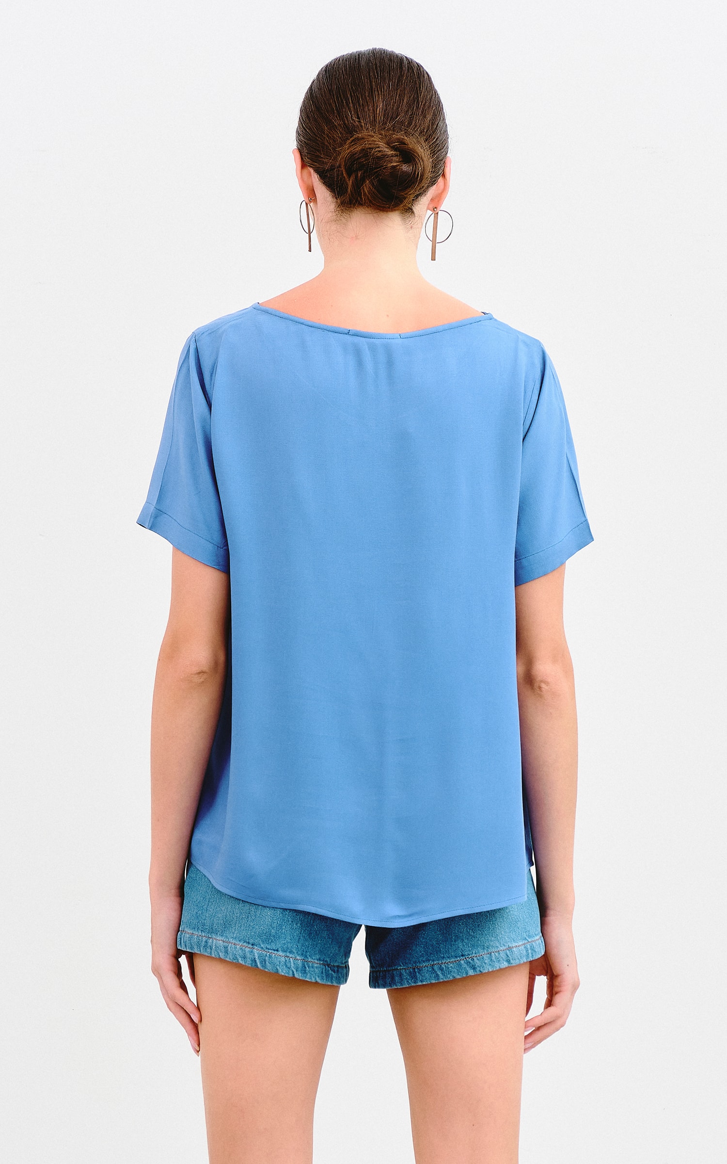 Blusa Cool Folk Azul Claro