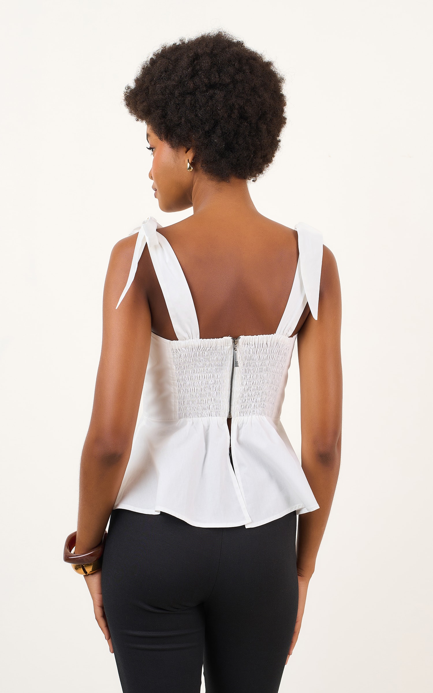 Blusa Corset Amarracao Off White