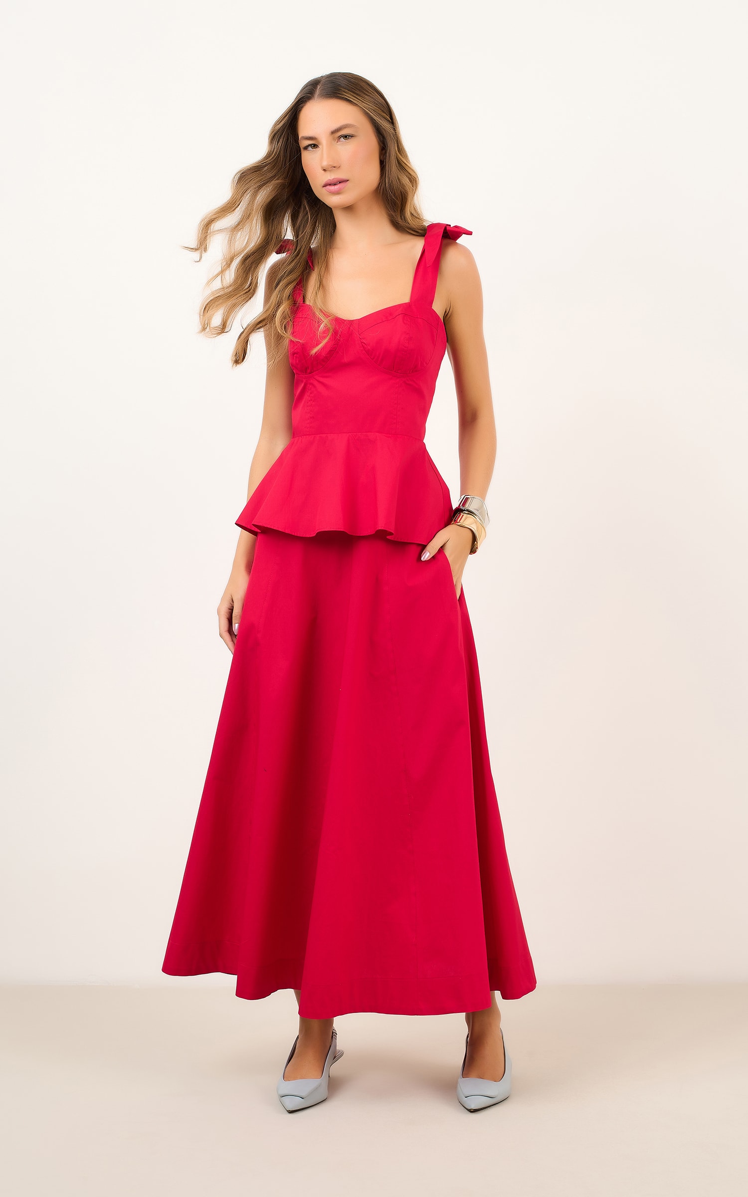 Blusa Corset Amarracao Vermelho