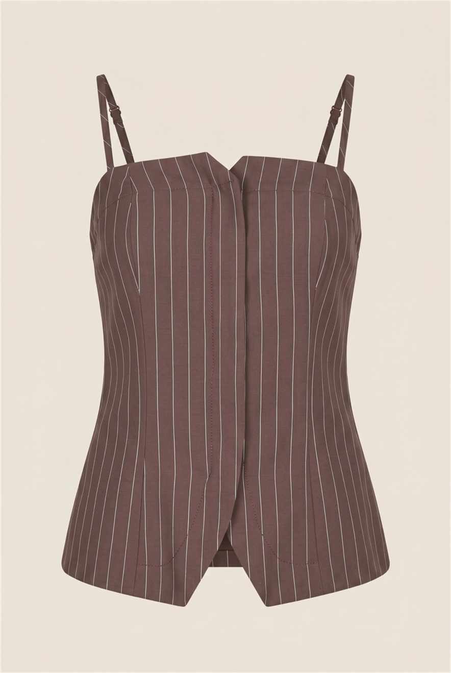 Blusa Corset Beatline Marrom