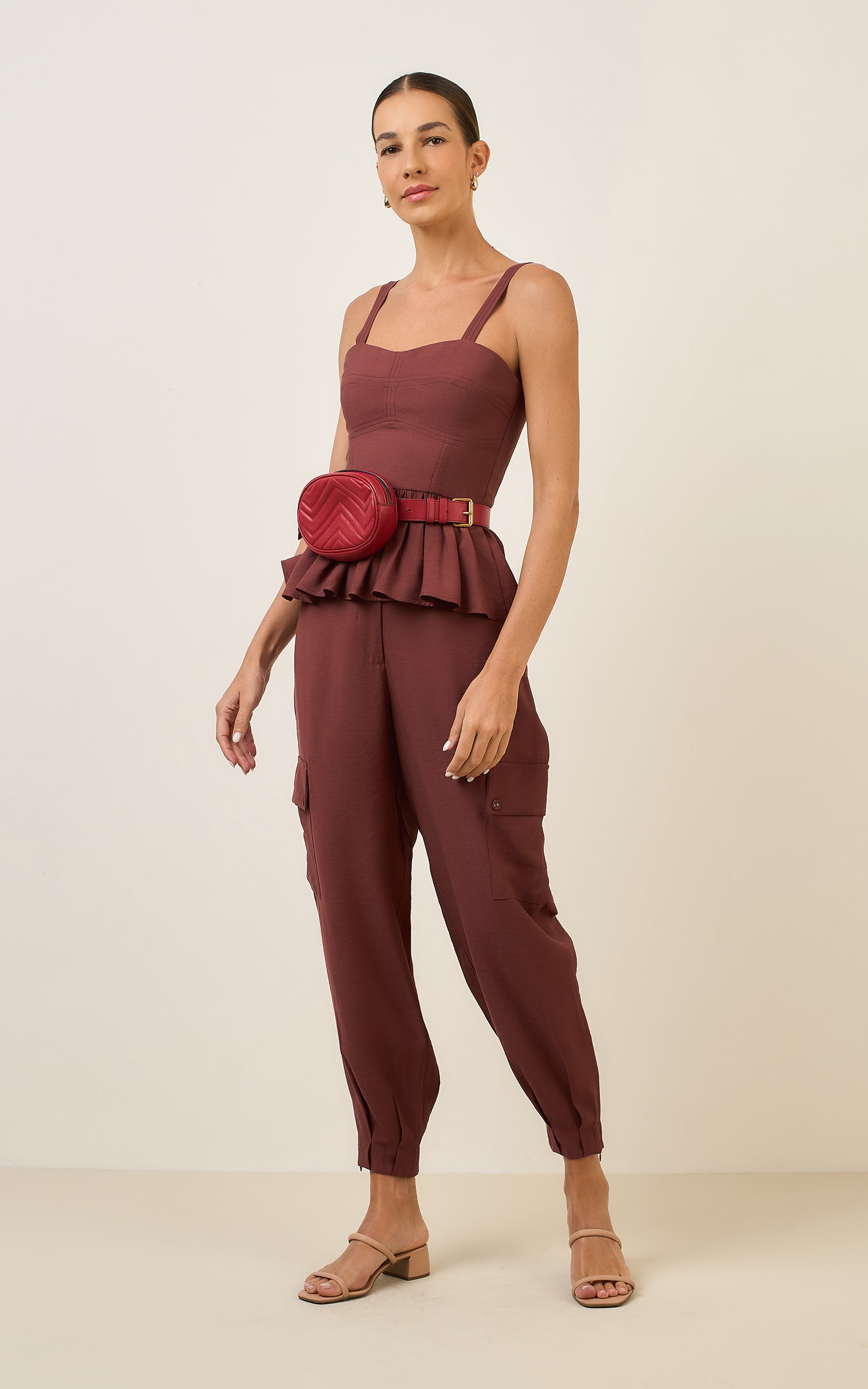 Blusa Corset Print Chocolate