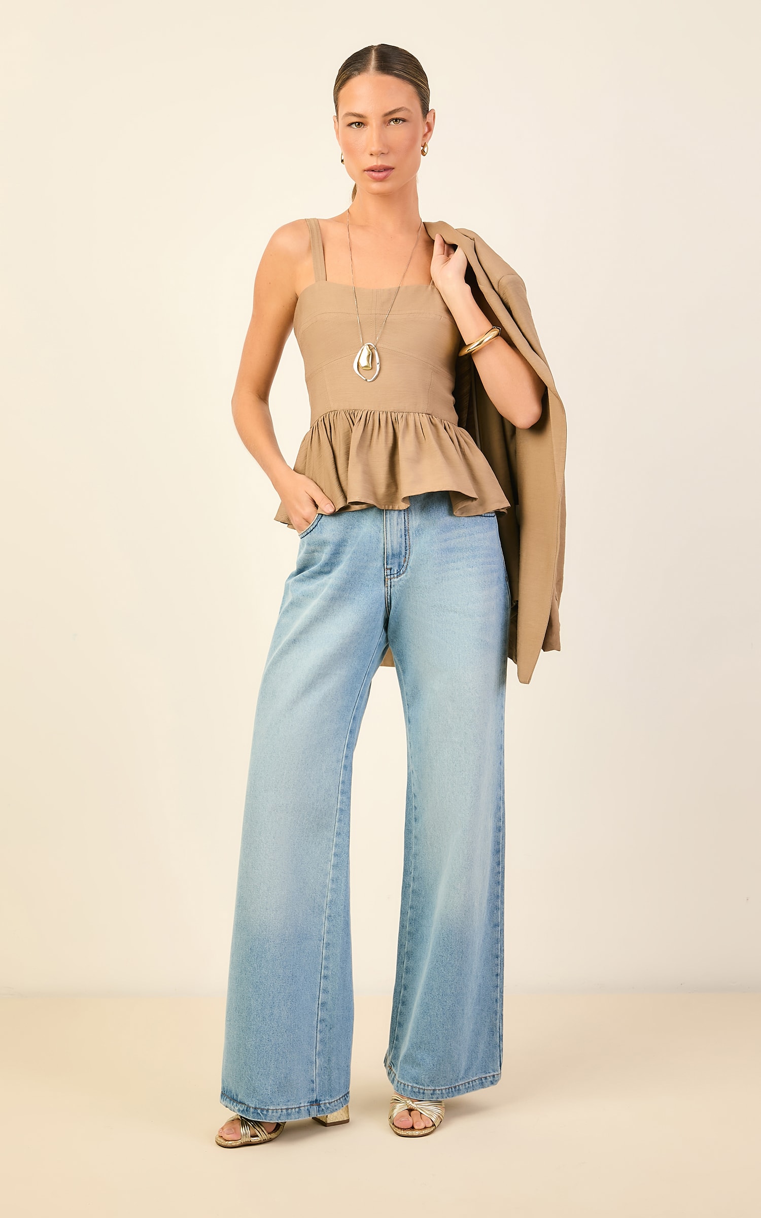 Blusa Corset Print Fendi