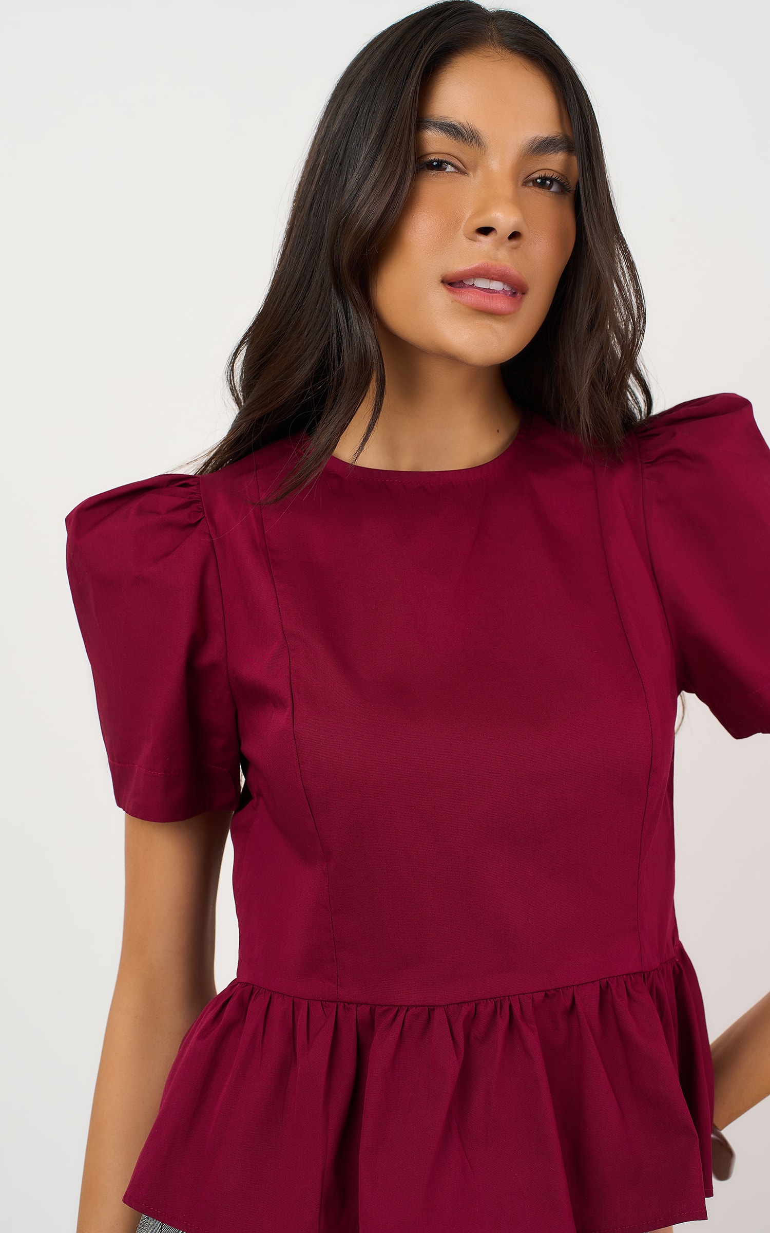 Blusa Crema Burgundy