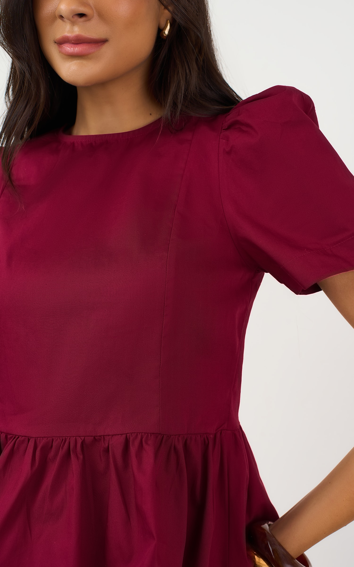 Blusa Crema Burgundy
