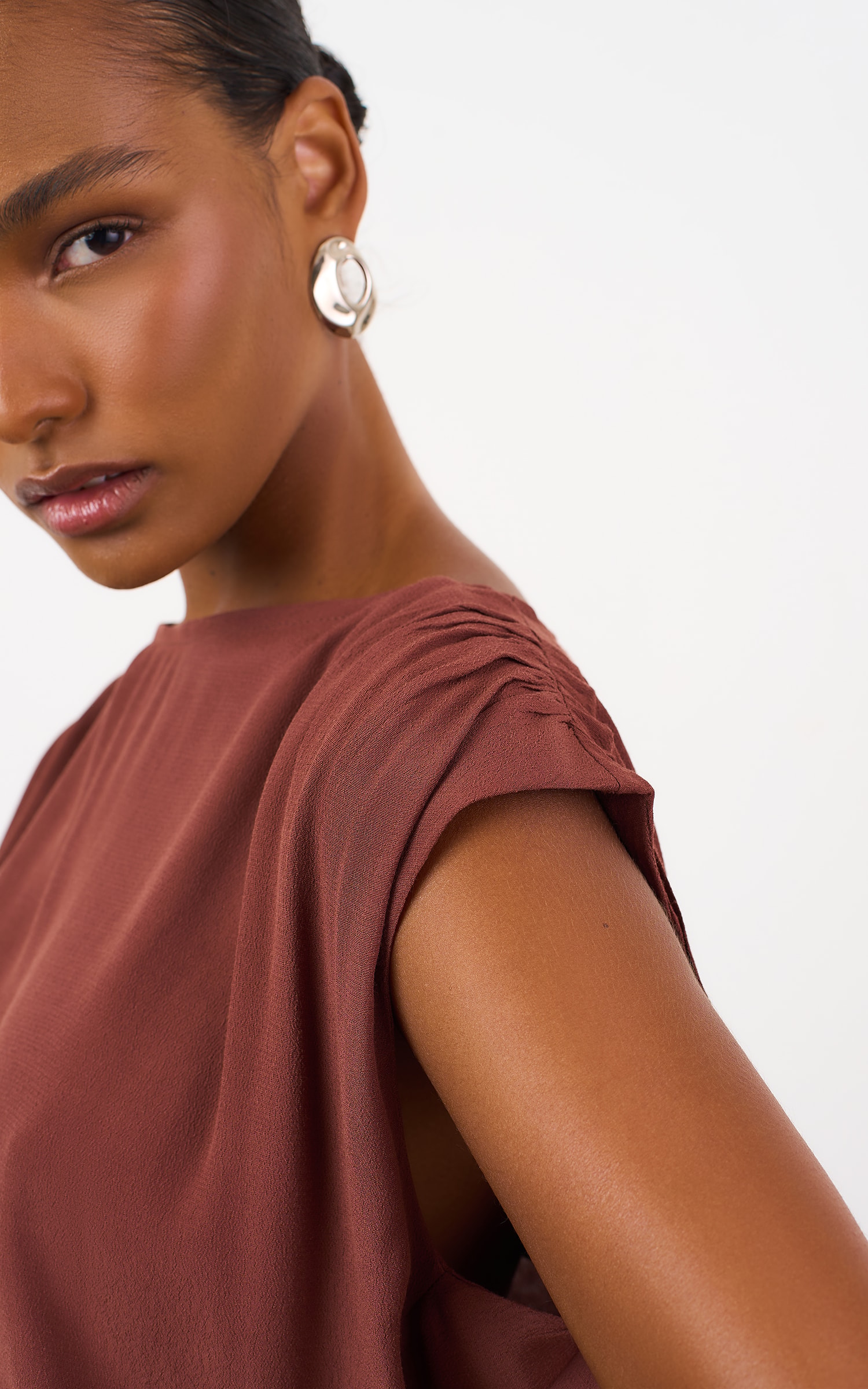 Blusa Cropped Glace Chocolate