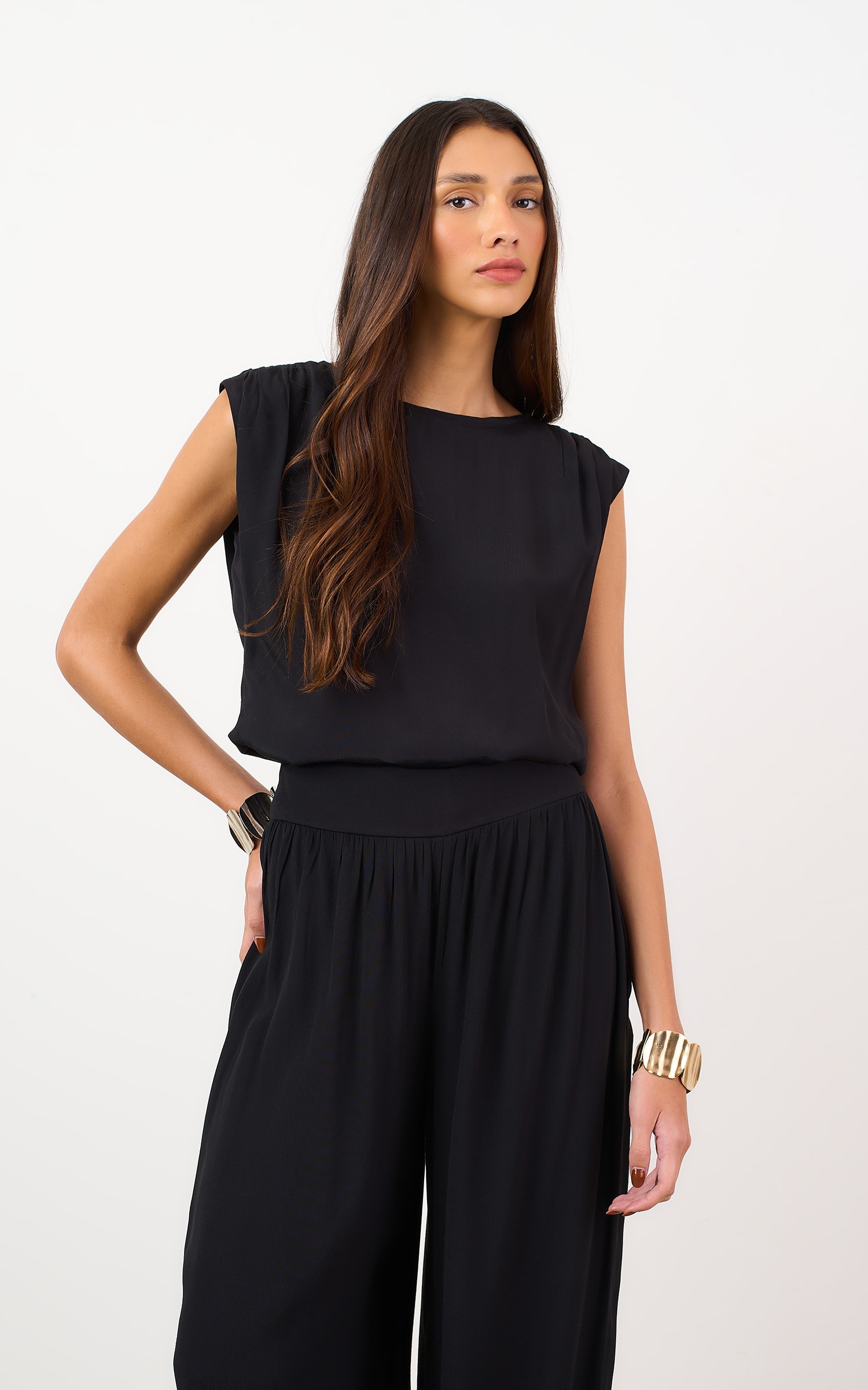Blusa Cropped Glace Preto