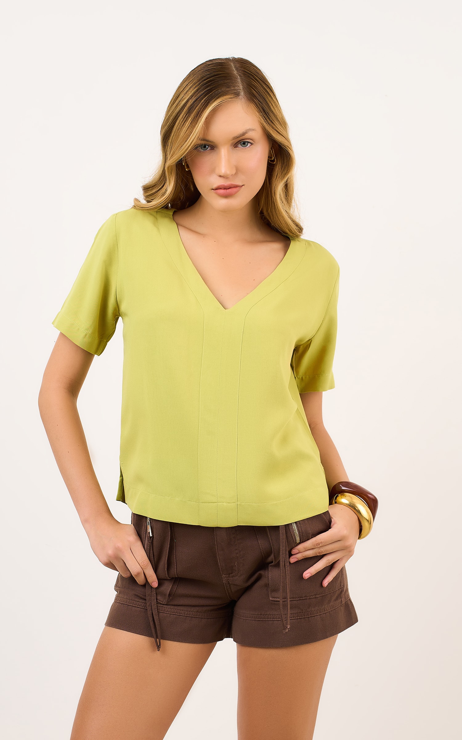Blusa Decote Arabica Olive