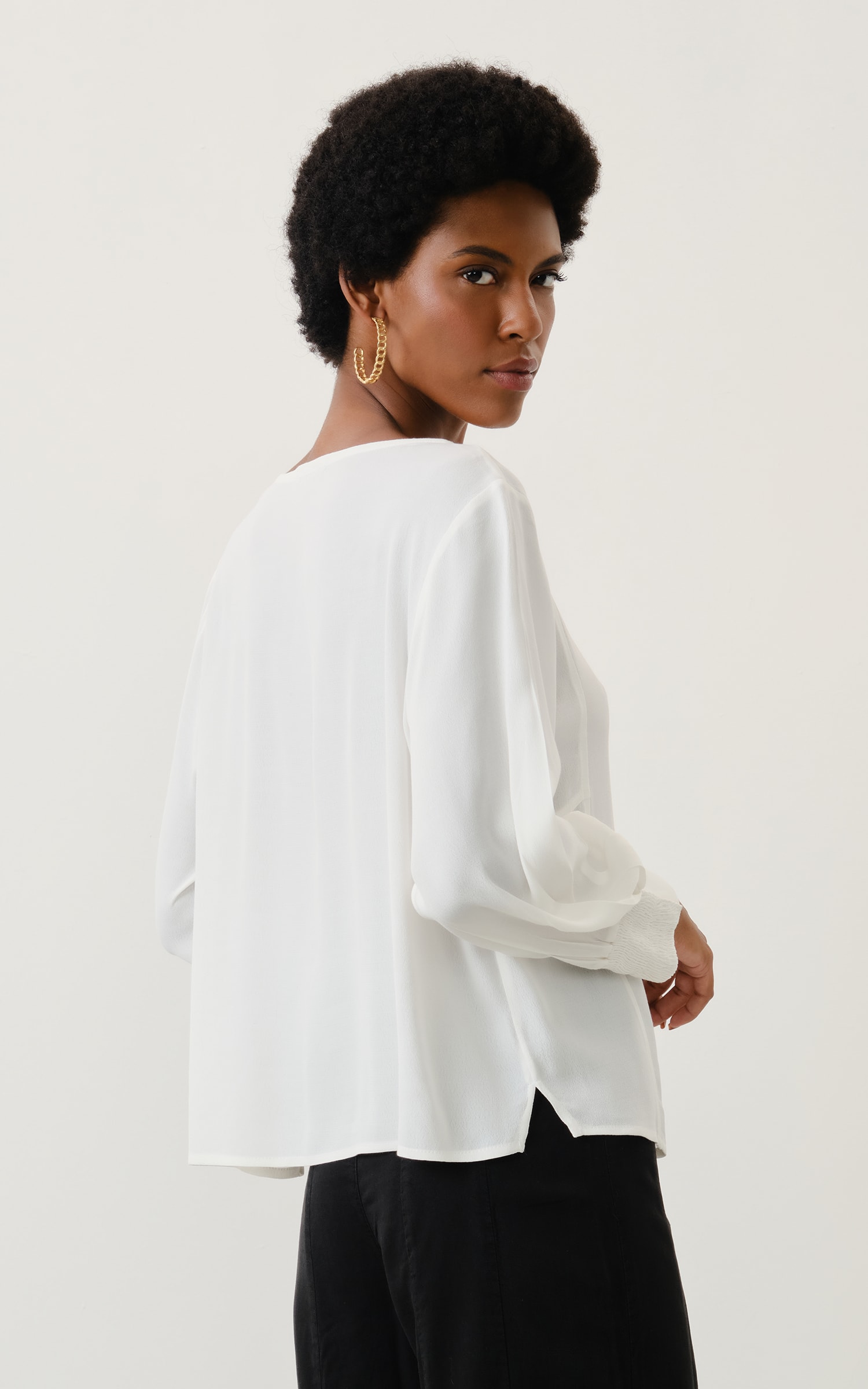 Blusa Decote Canoa River Off White
