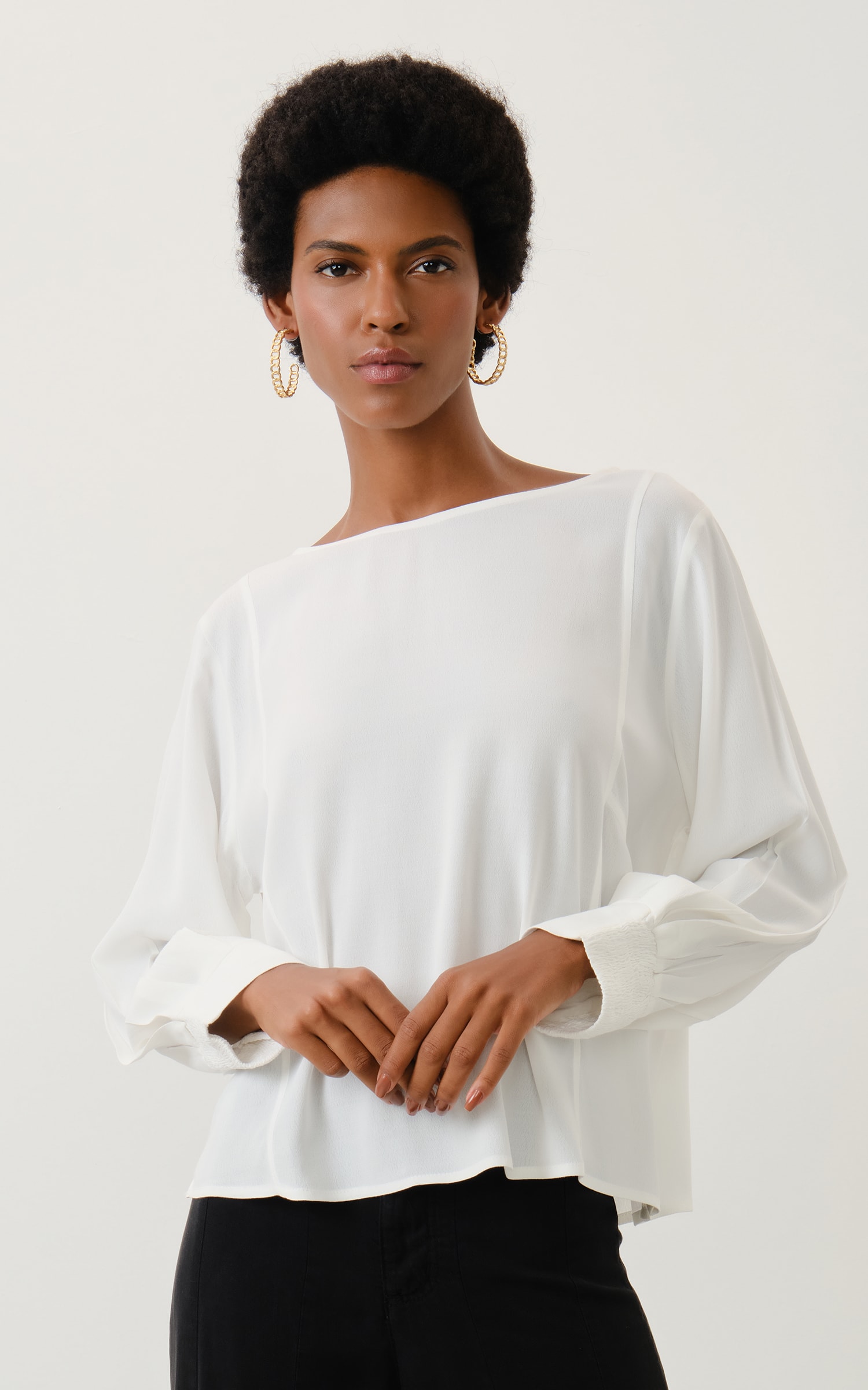 Blusa Decote Canoa River Off White