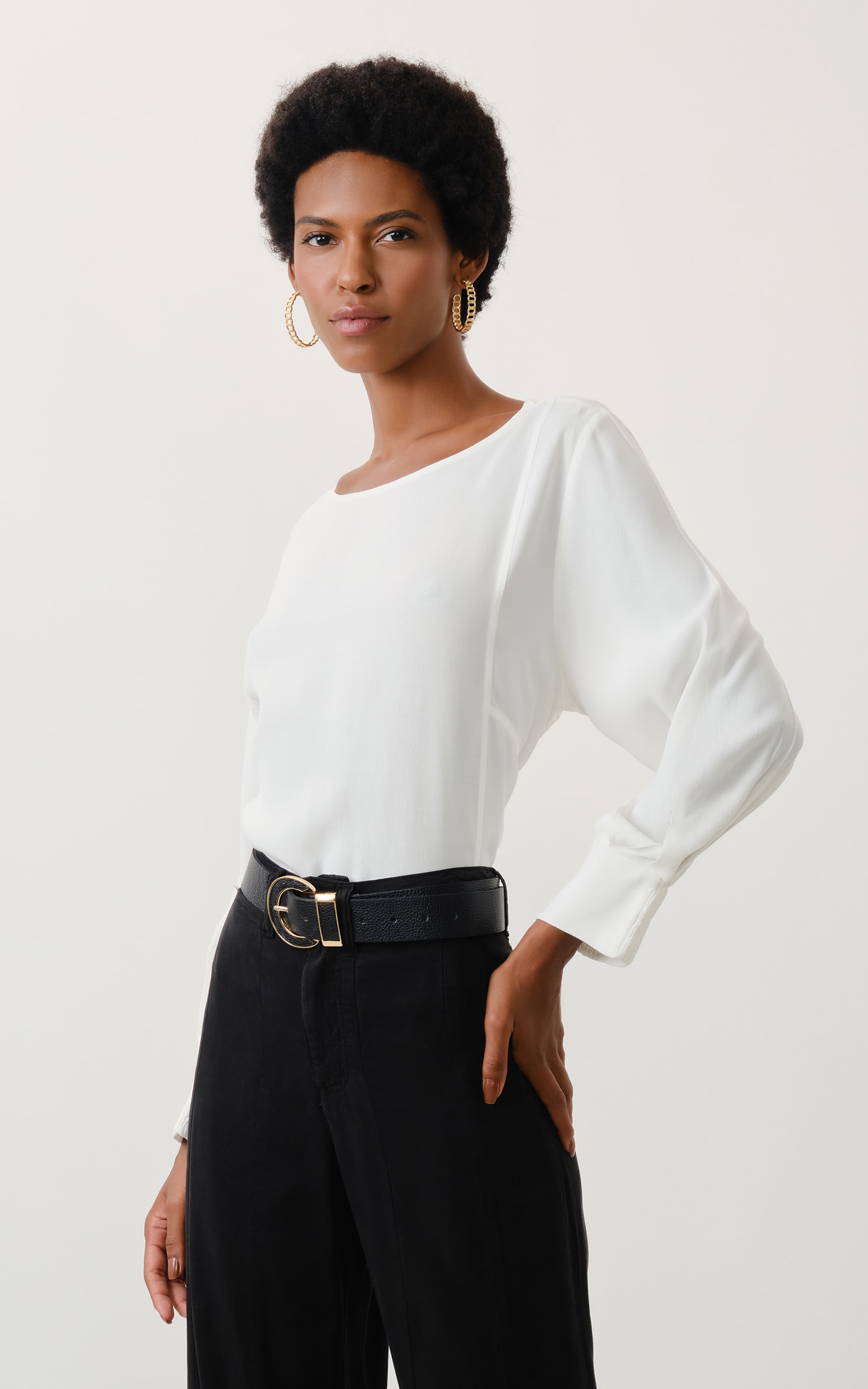 Blusa Decote Canoa River Off White
