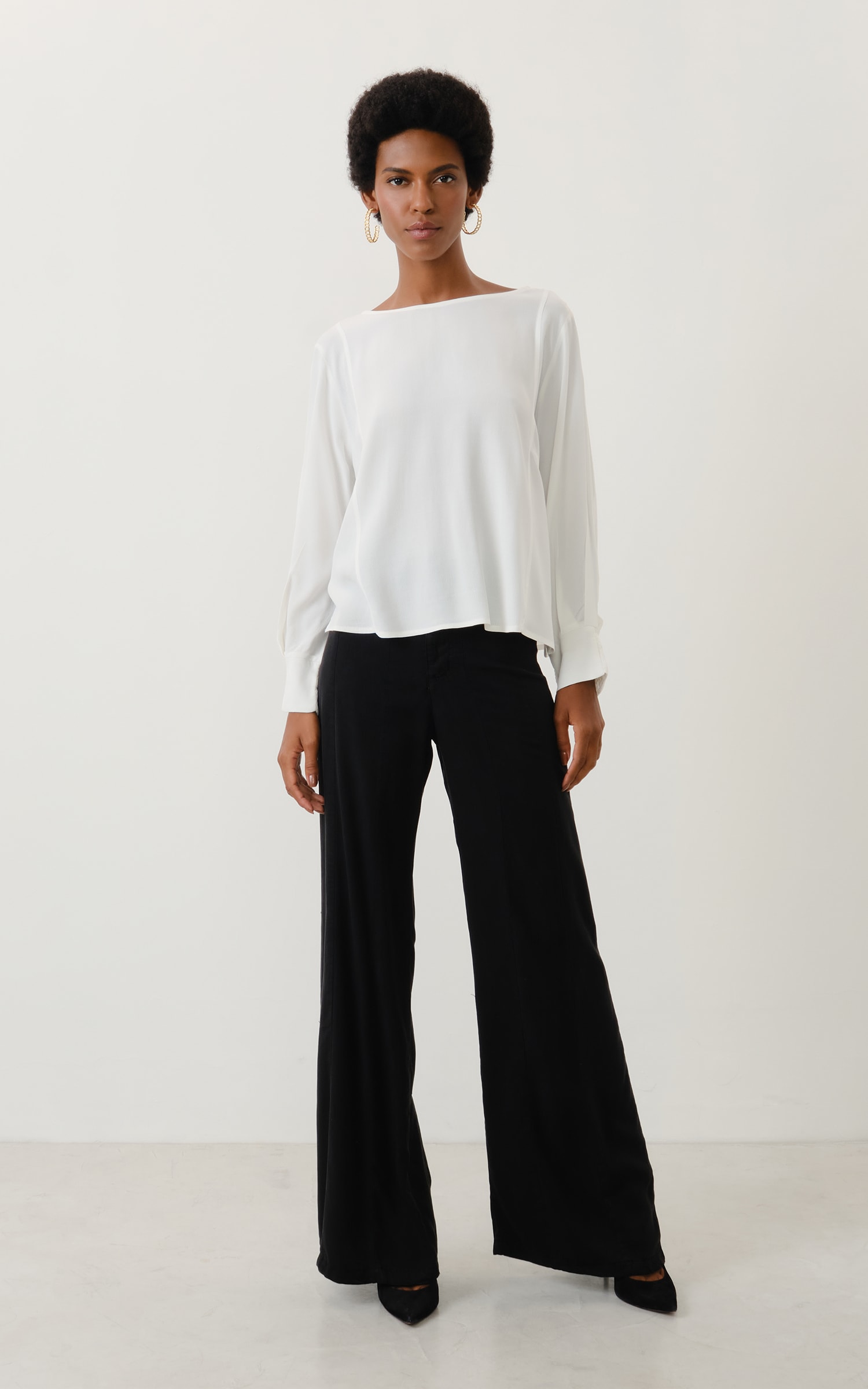 Blusa Decote Canoa River Off White