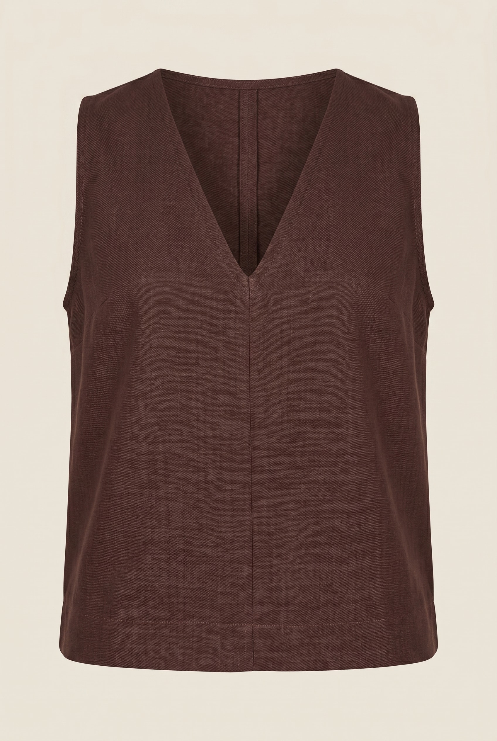 Blusa Decote v Deep Chocolate