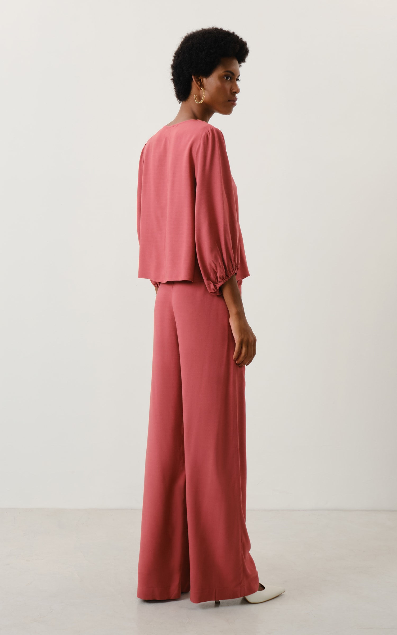 Blusa Decote v Nepal Mauve
