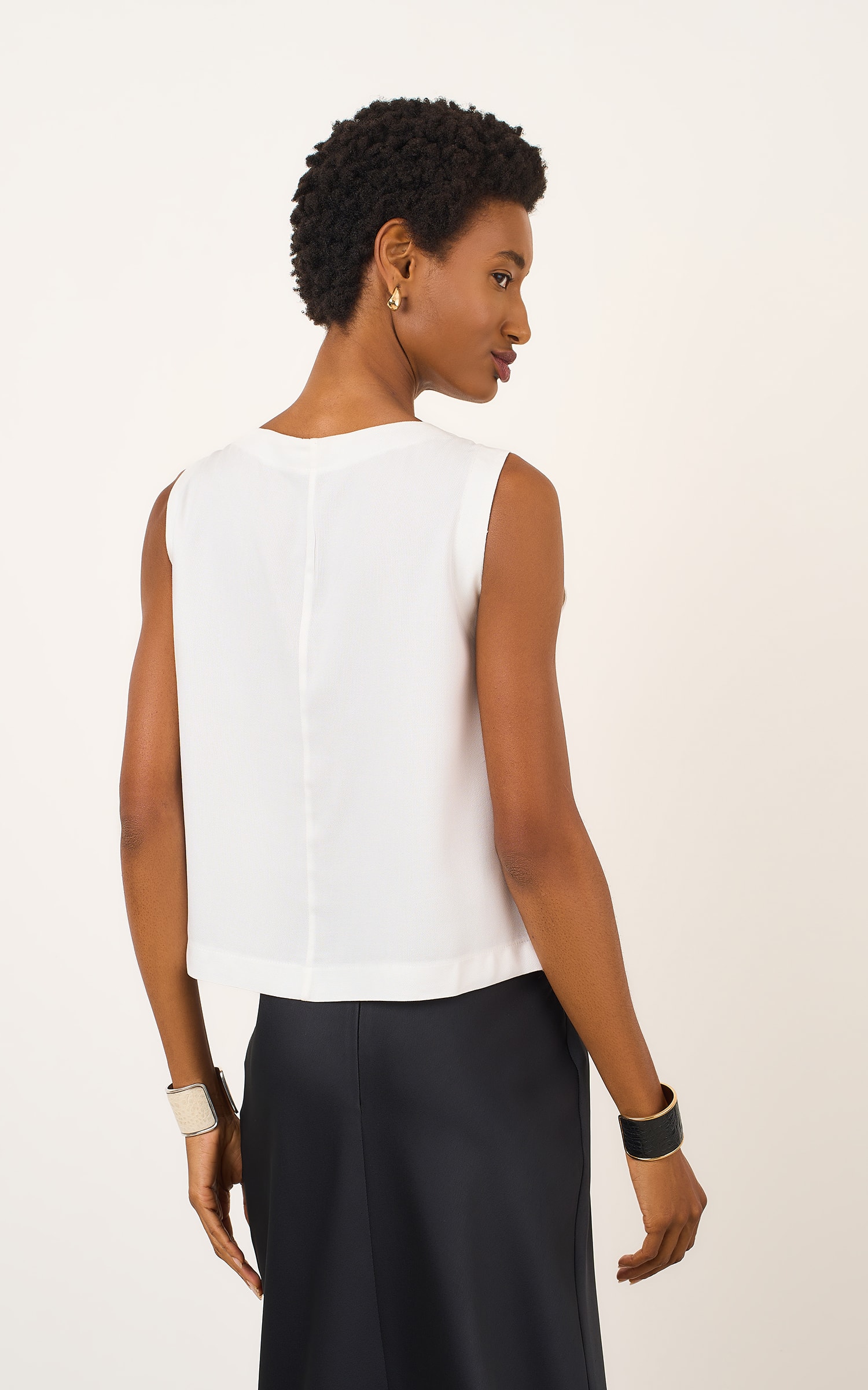 Blusa Decote v Textura Off White