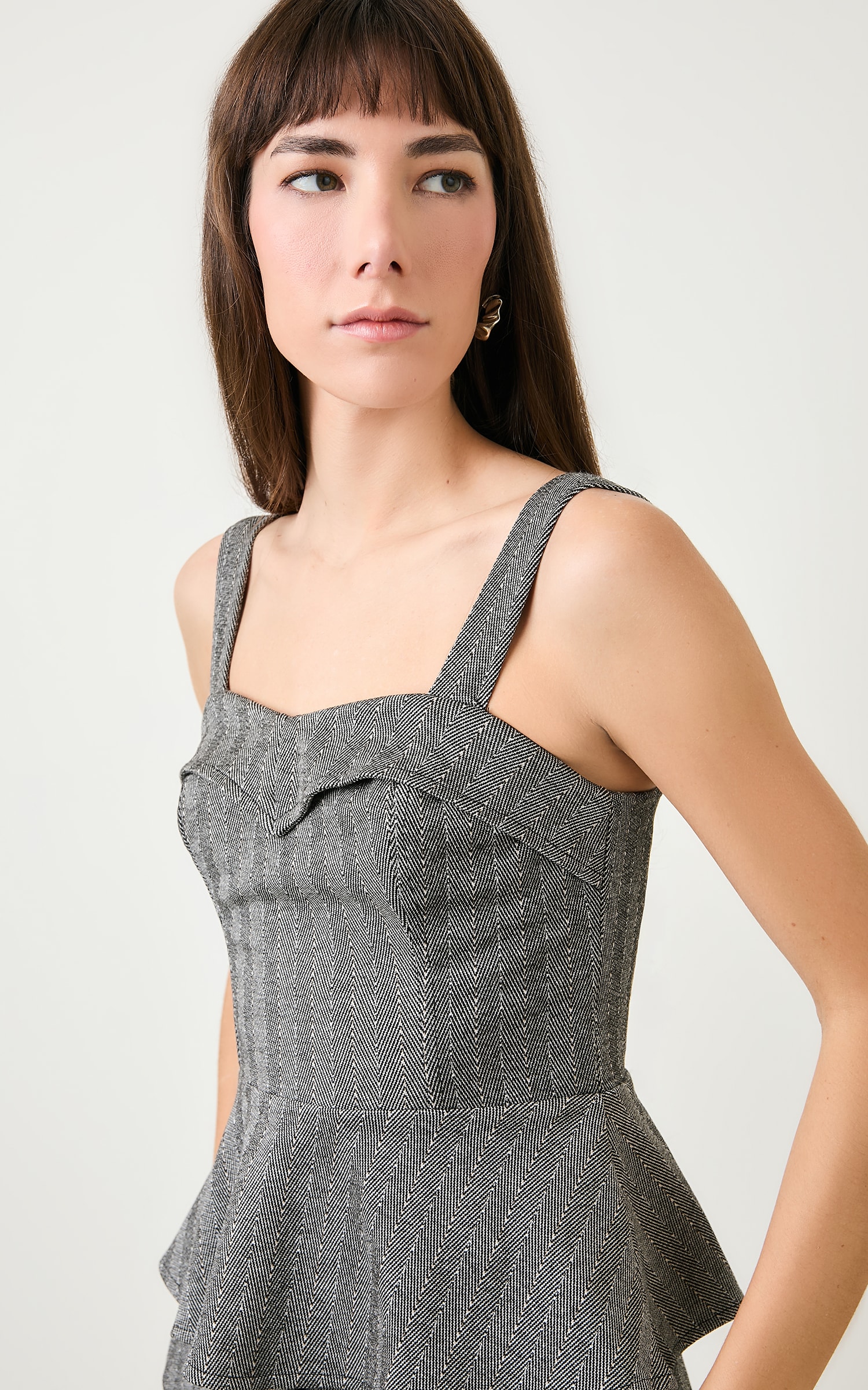 Blusa Detalhe Busto Inox P/b