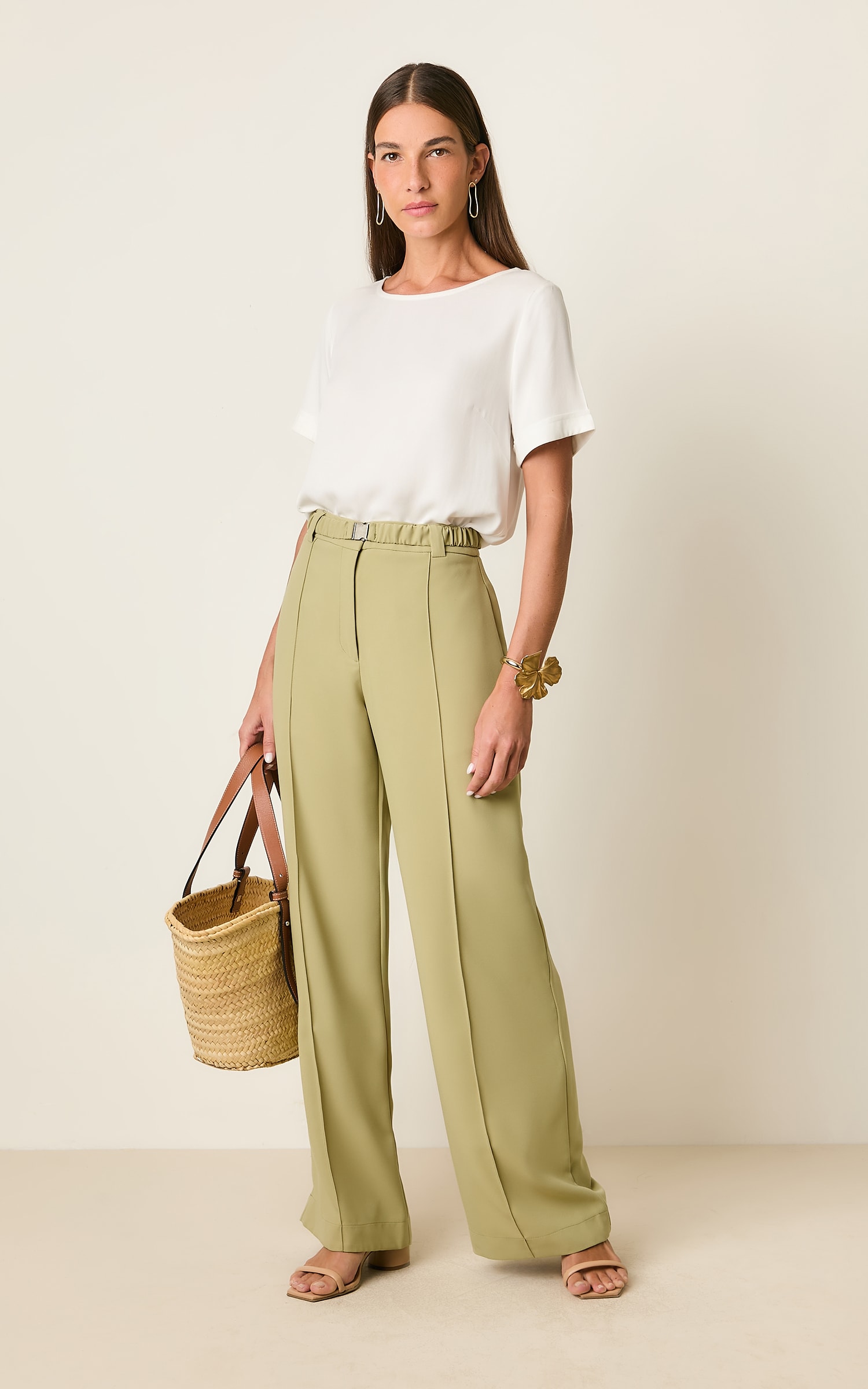 Blusa Detalhe Manga Costa Off White