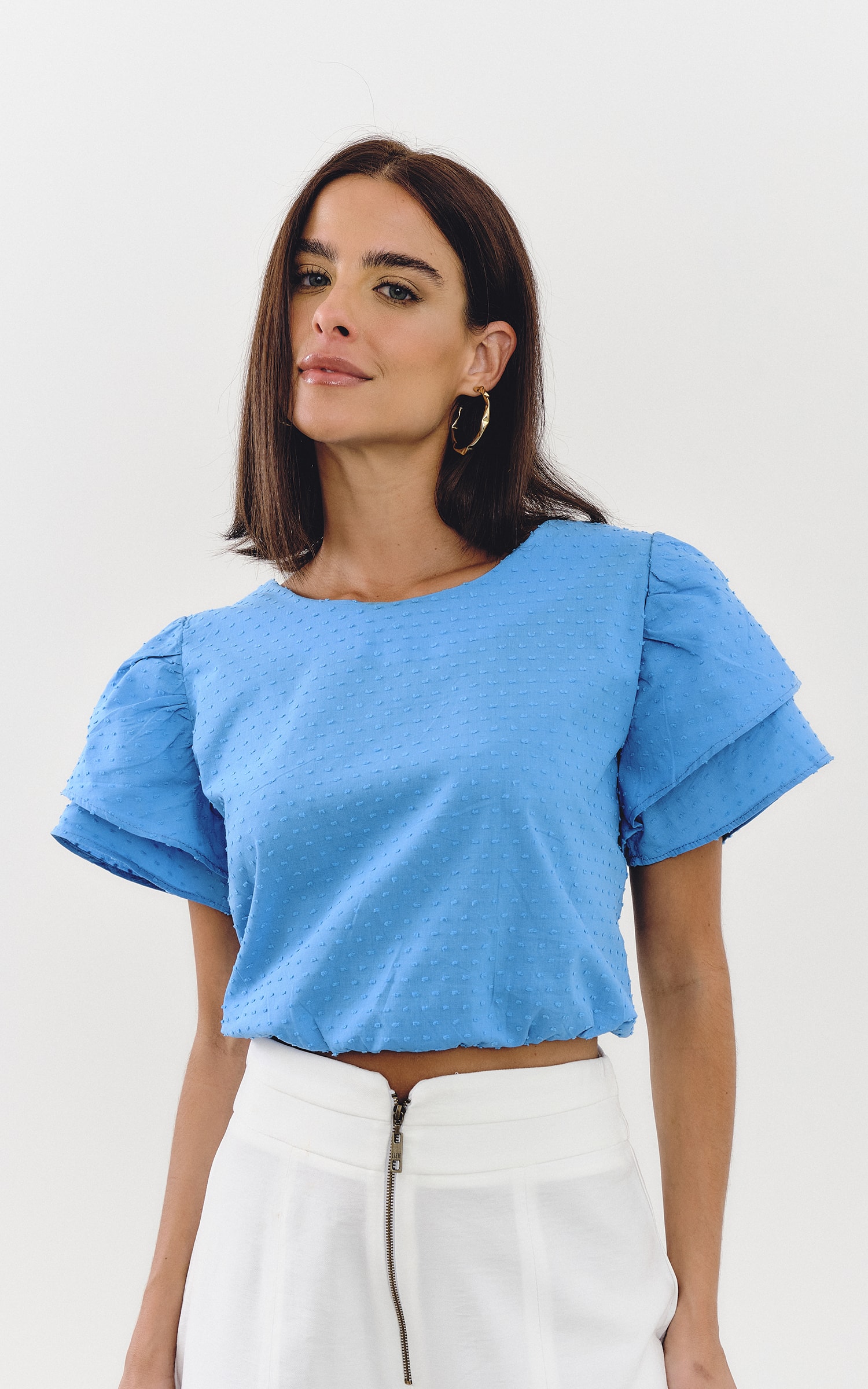 Blusa Dots Azul