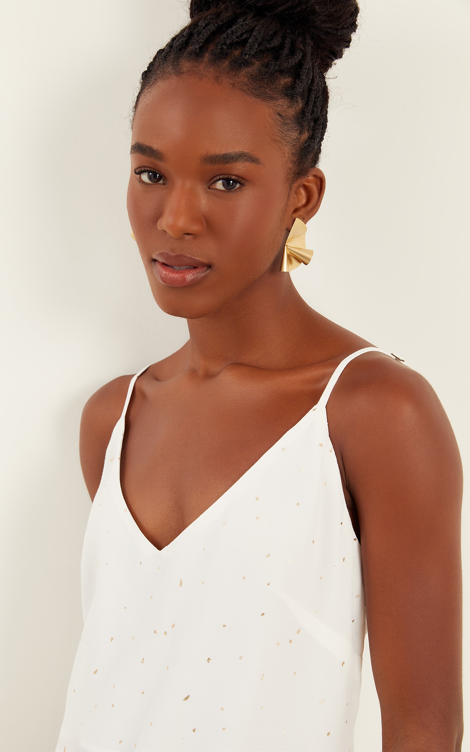 Blusa Dots Foil Off White