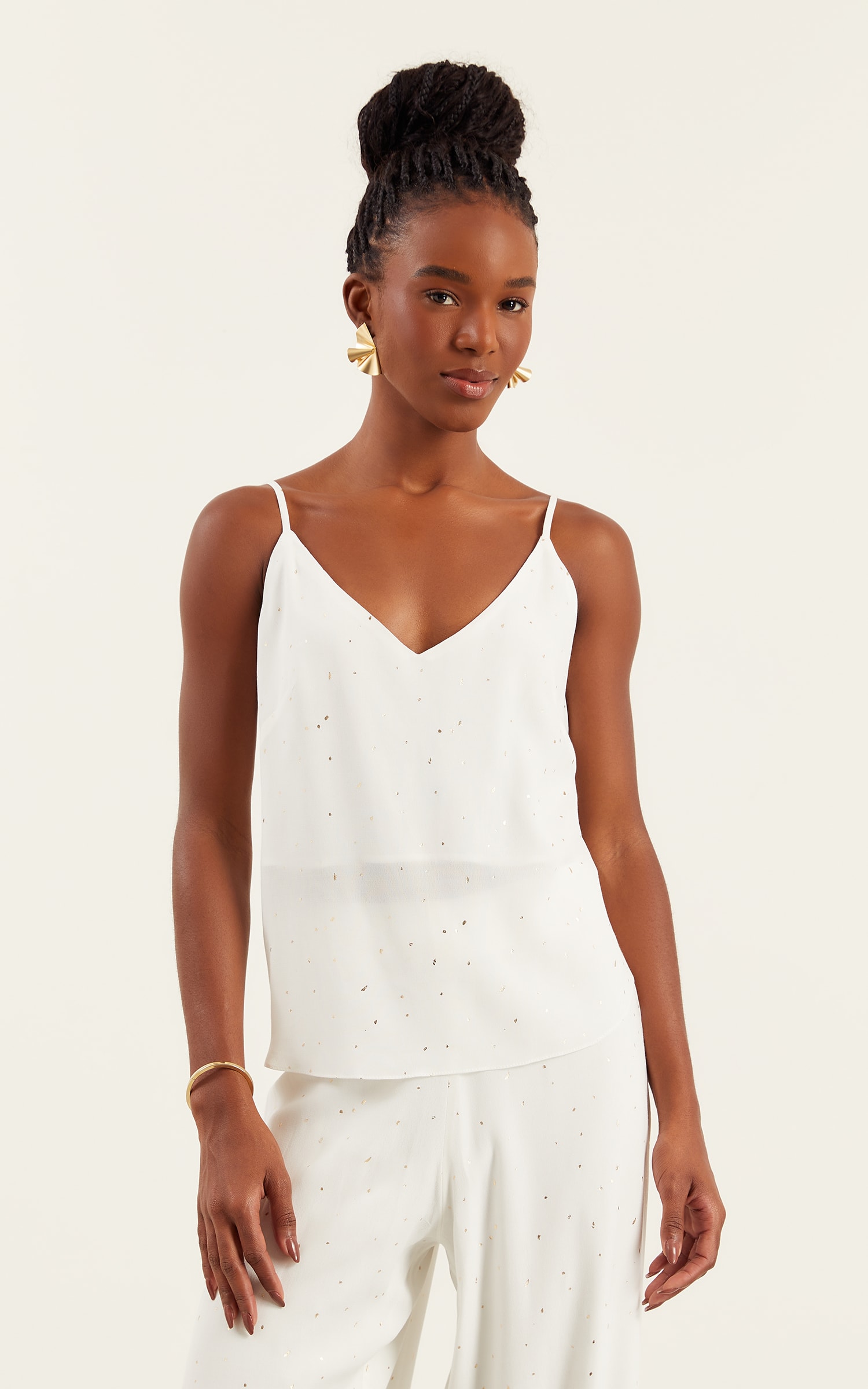 Blusa Dots Foil Off White