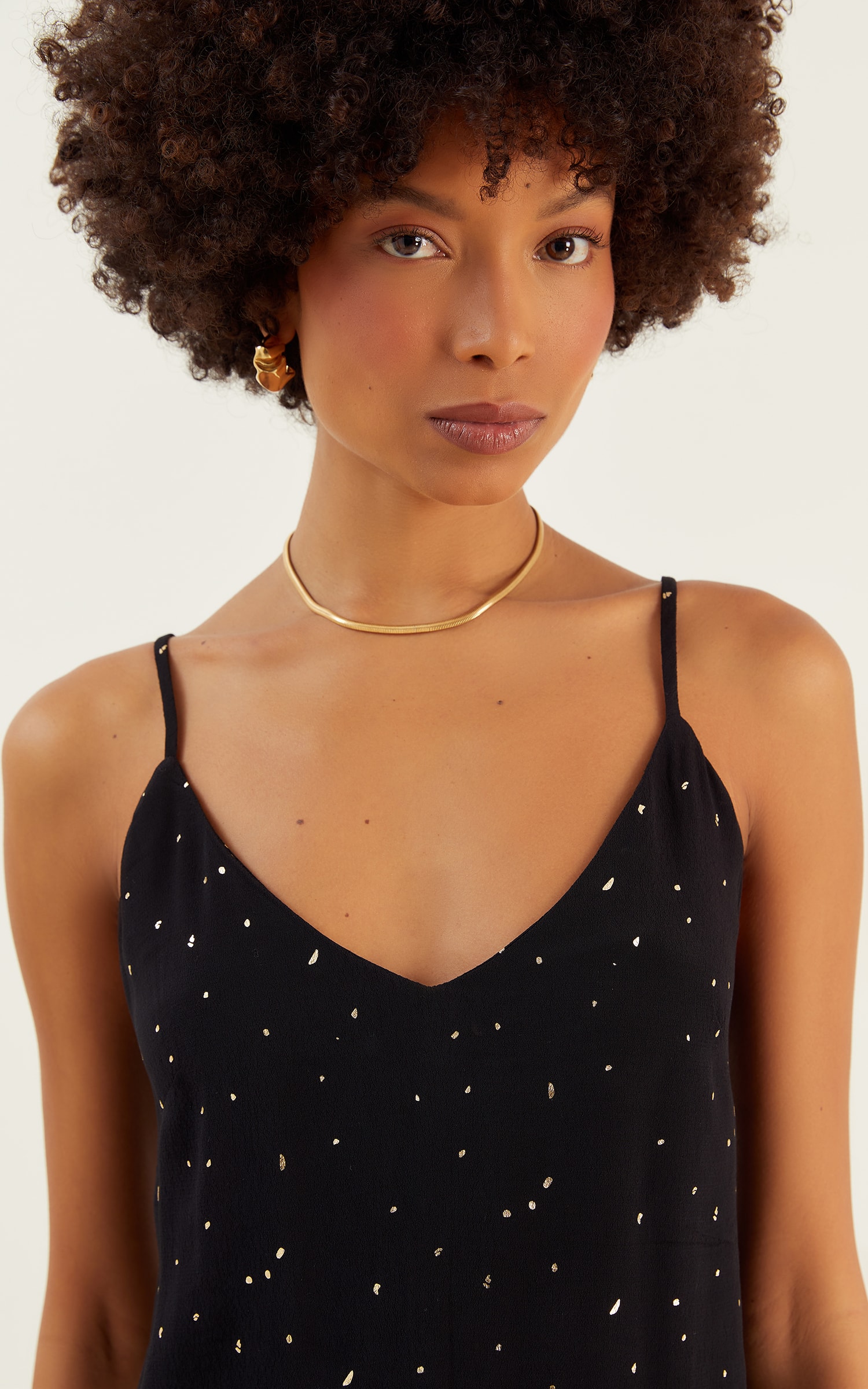 Blusa Dots Foil Preto