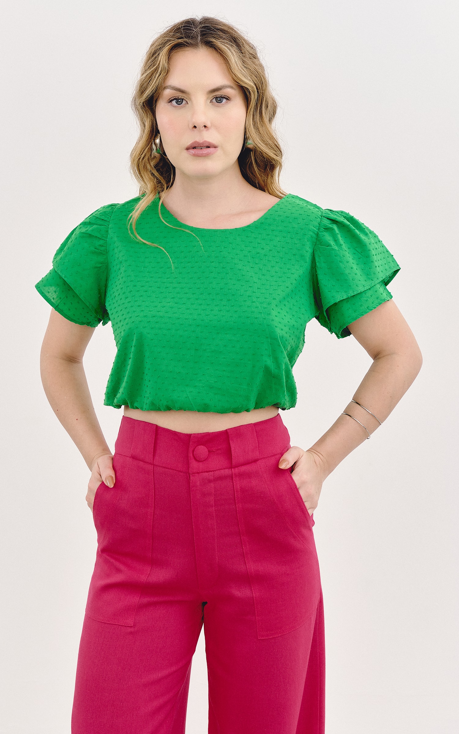 Blusa Dots Verde