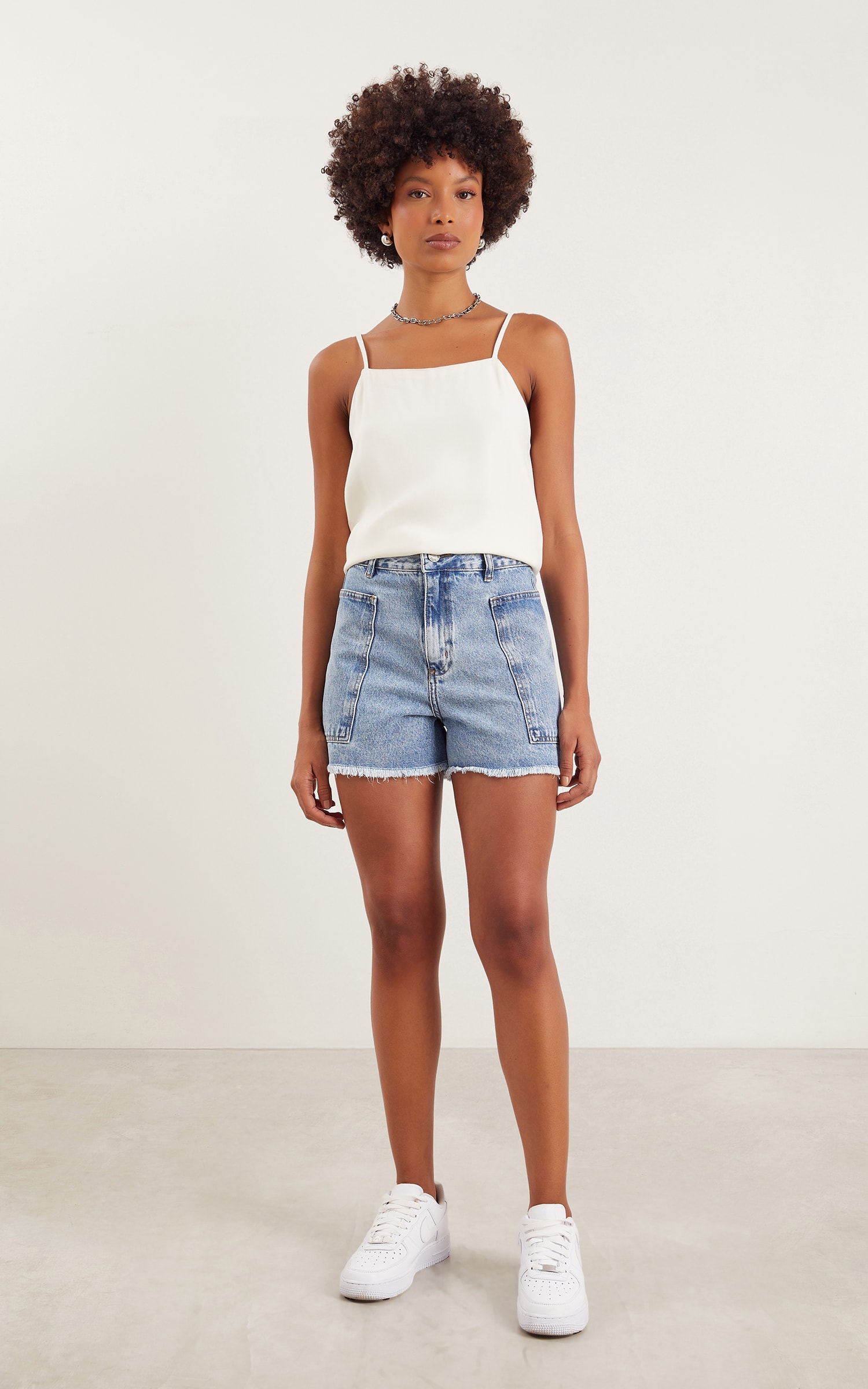 Blusa Dupla Flora Off White