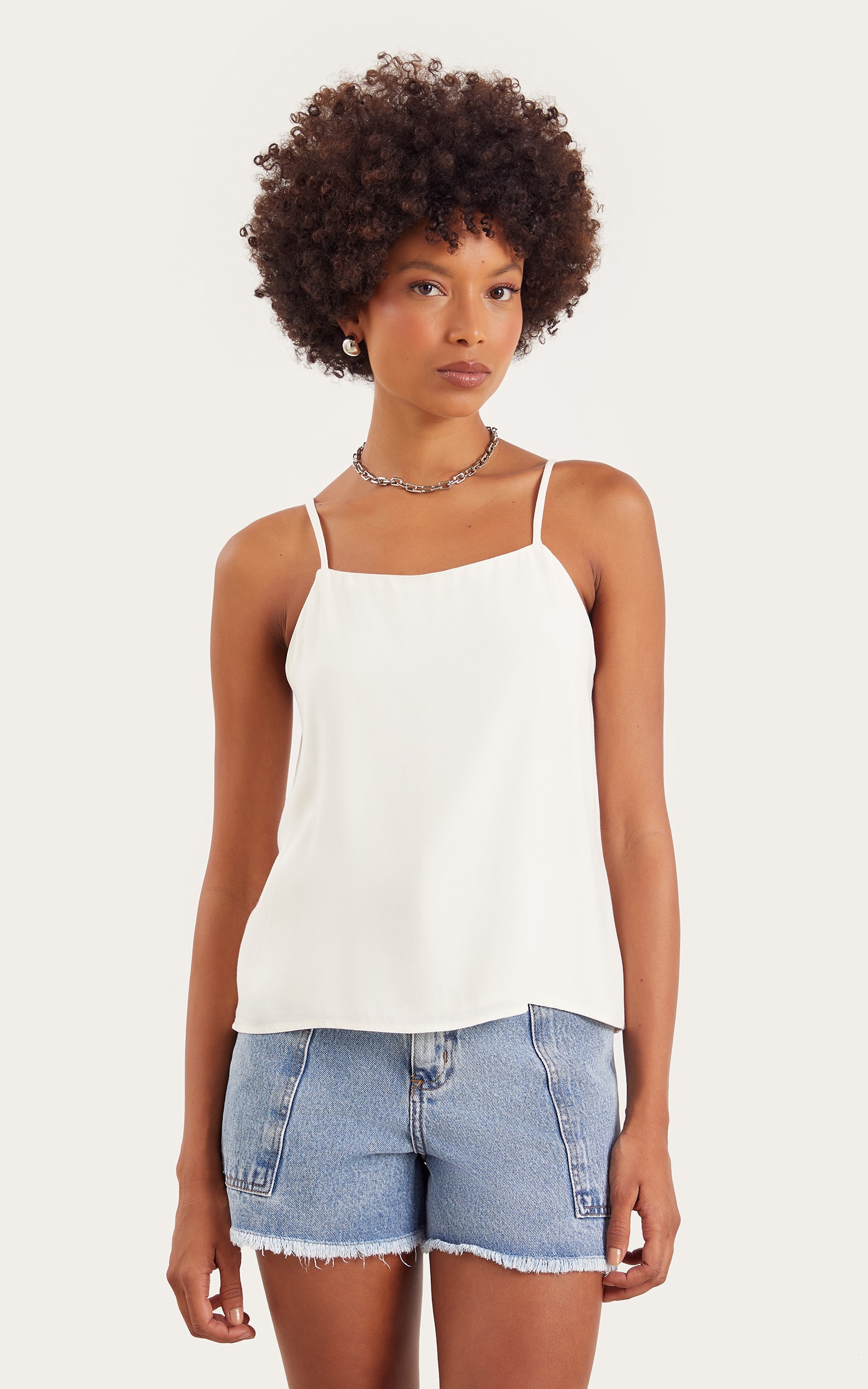 Blusa Dupla Flora Off White