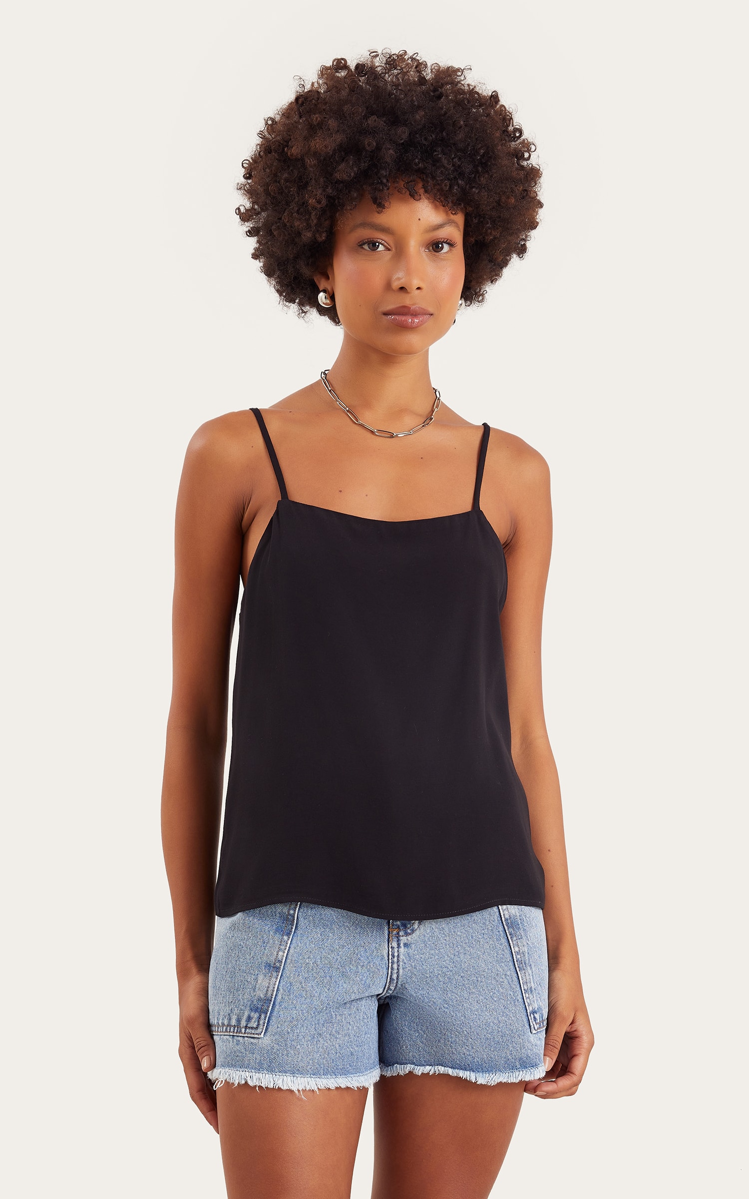 Blusa Dupla Flora Preto
