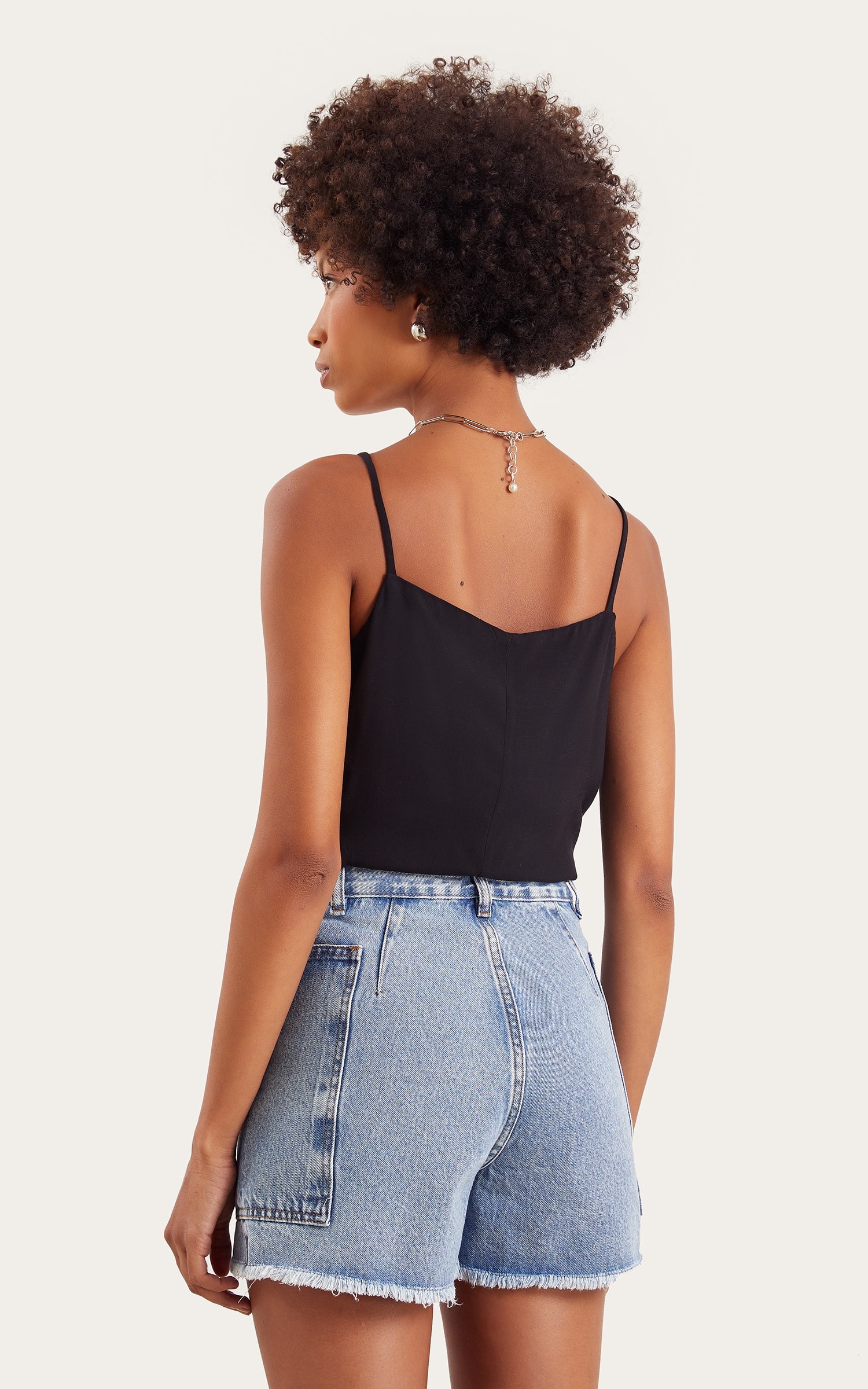 Blusa Dupla Flora Preto