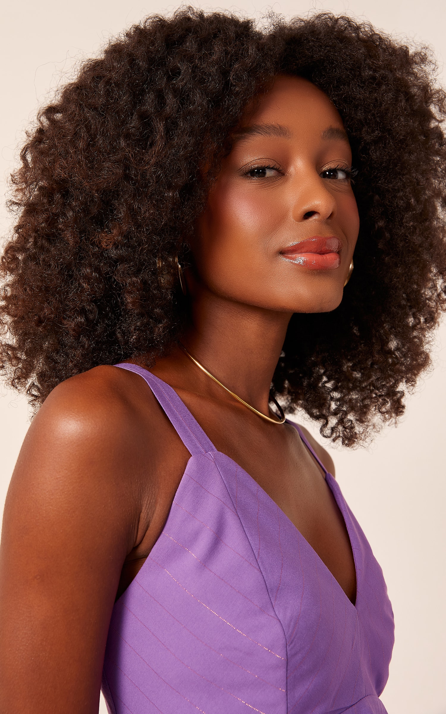 Blusa Elemento Detalhe Babado Violeta