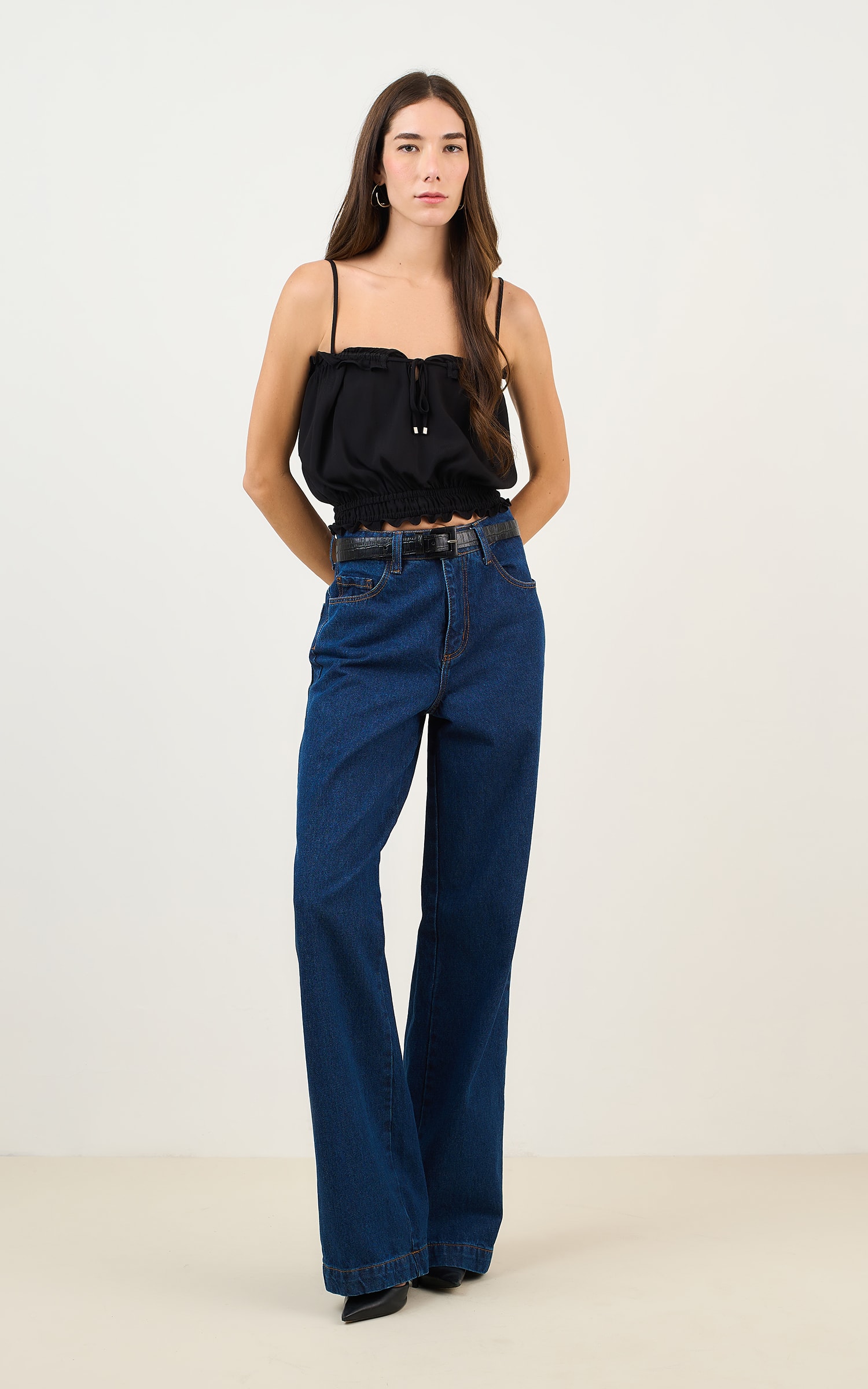 Blusa Franzida River Preto
