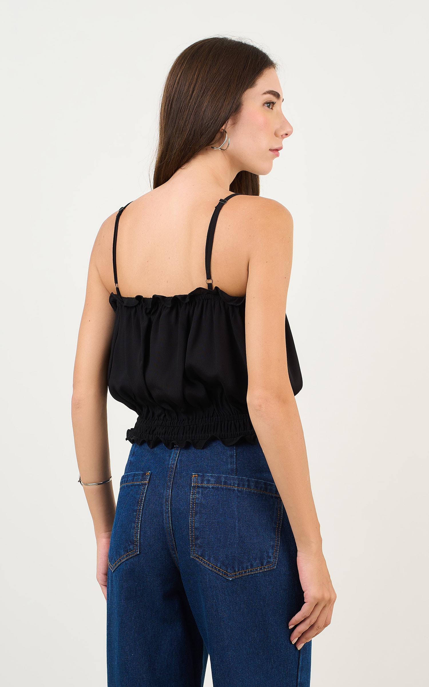 Blusa Franzida River Preto