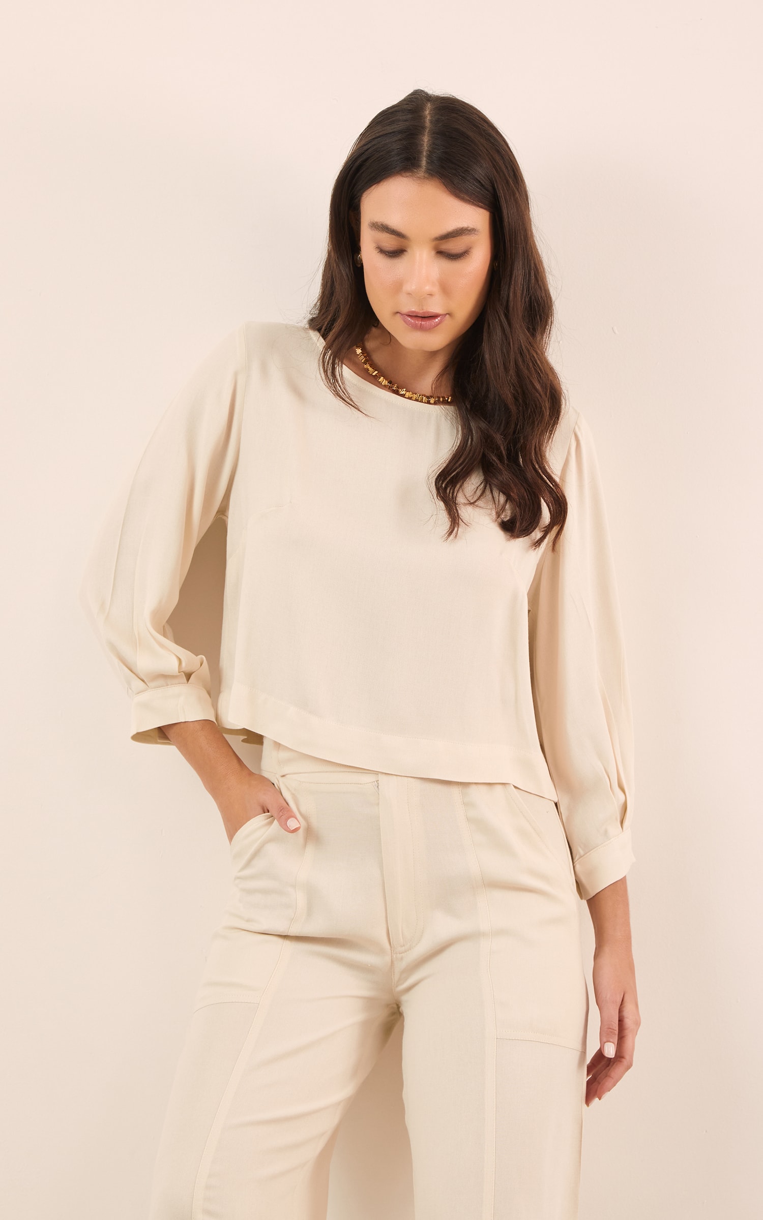 Blusa Gaia Areia