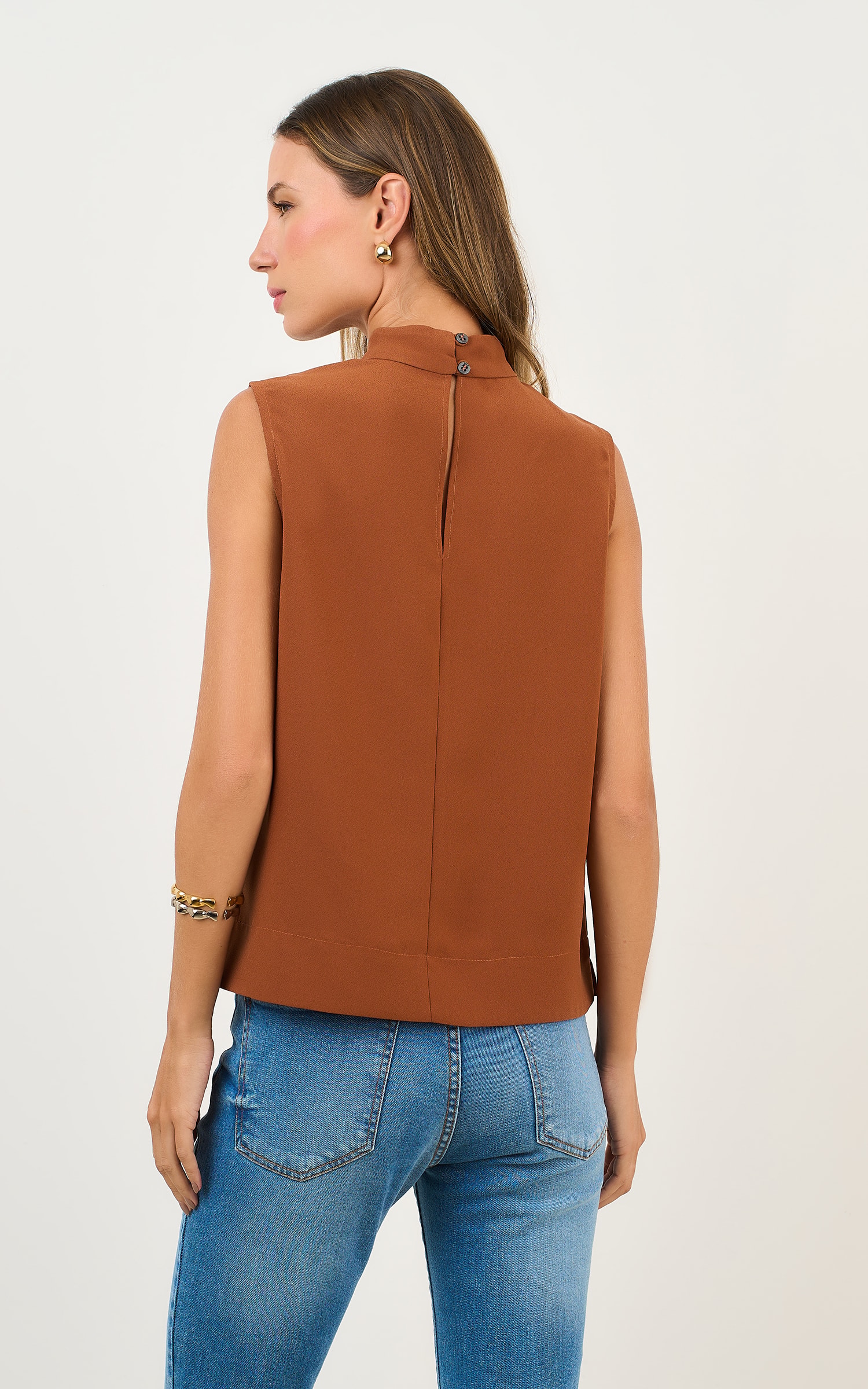 Blusa Gola Mountain Caqui