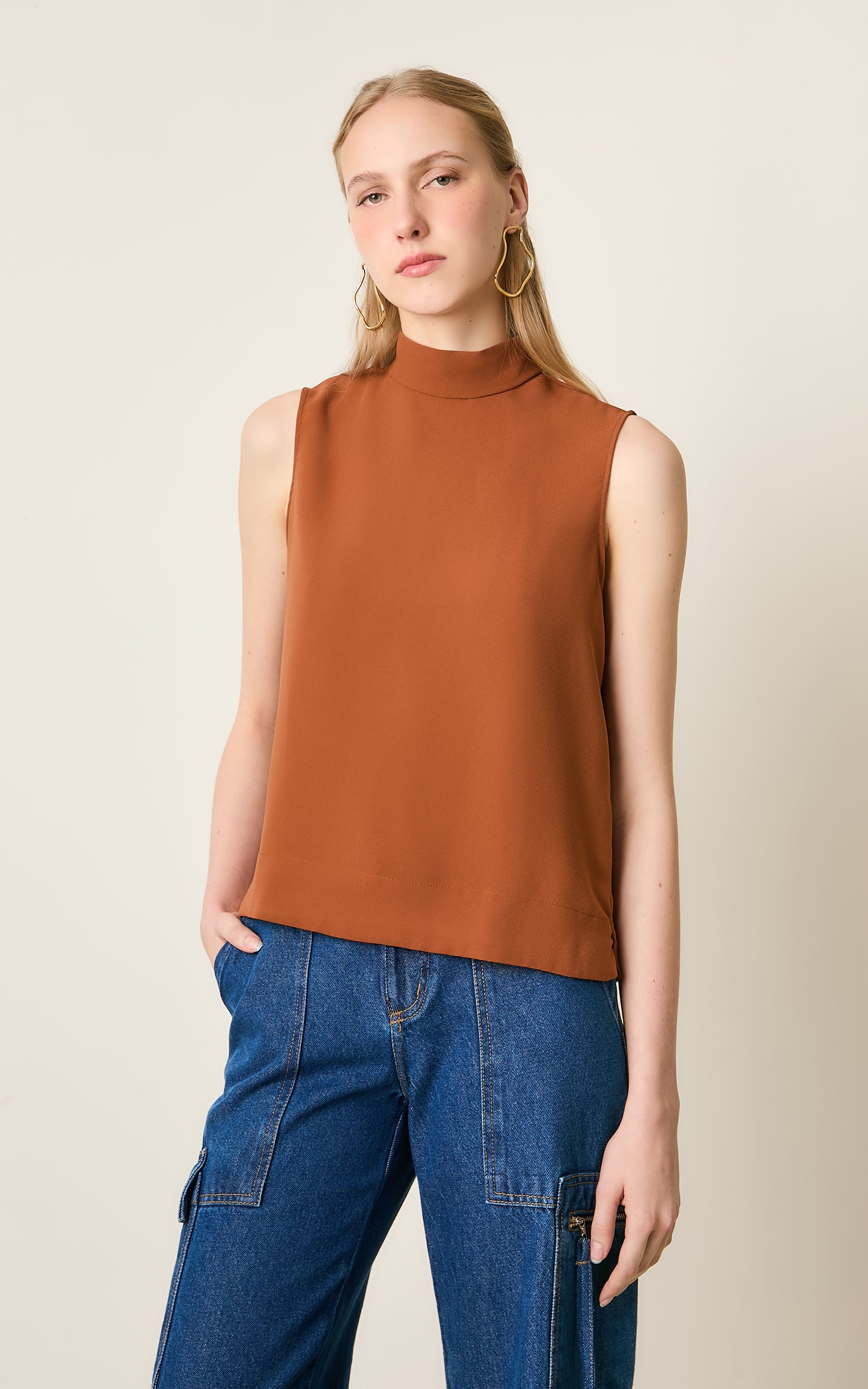 Blusa Gola Mountain Caqui