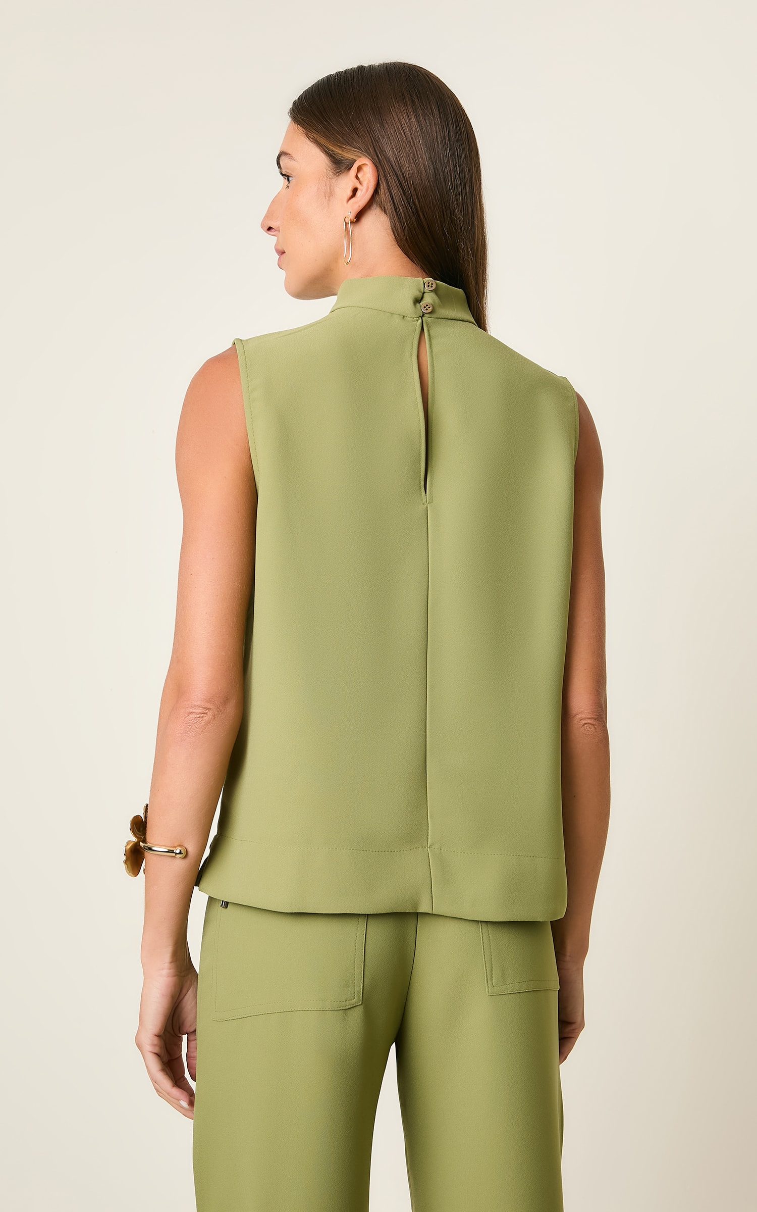Blusa Gola Mountain Pistache