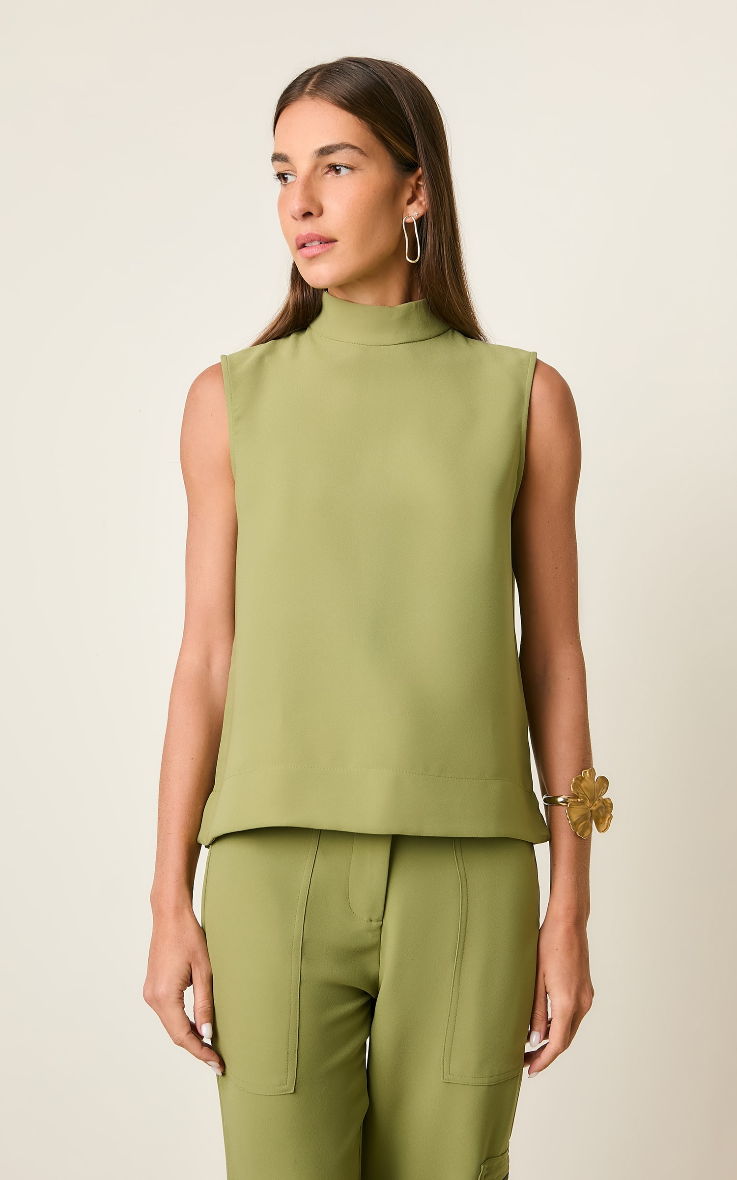Blusa Gola Mountain Pistache