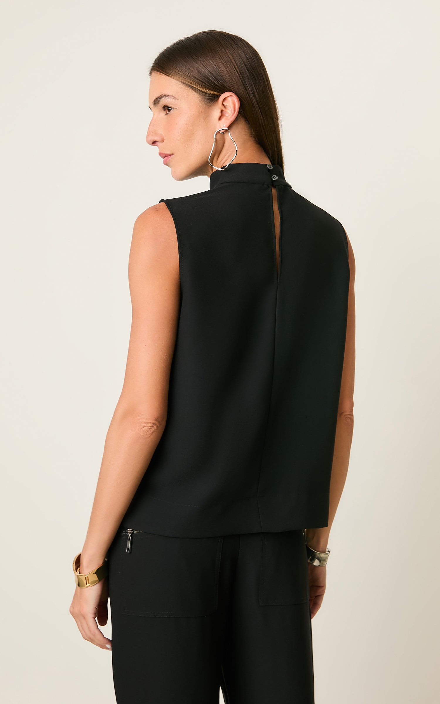 Blusa Gola Mountain Preto