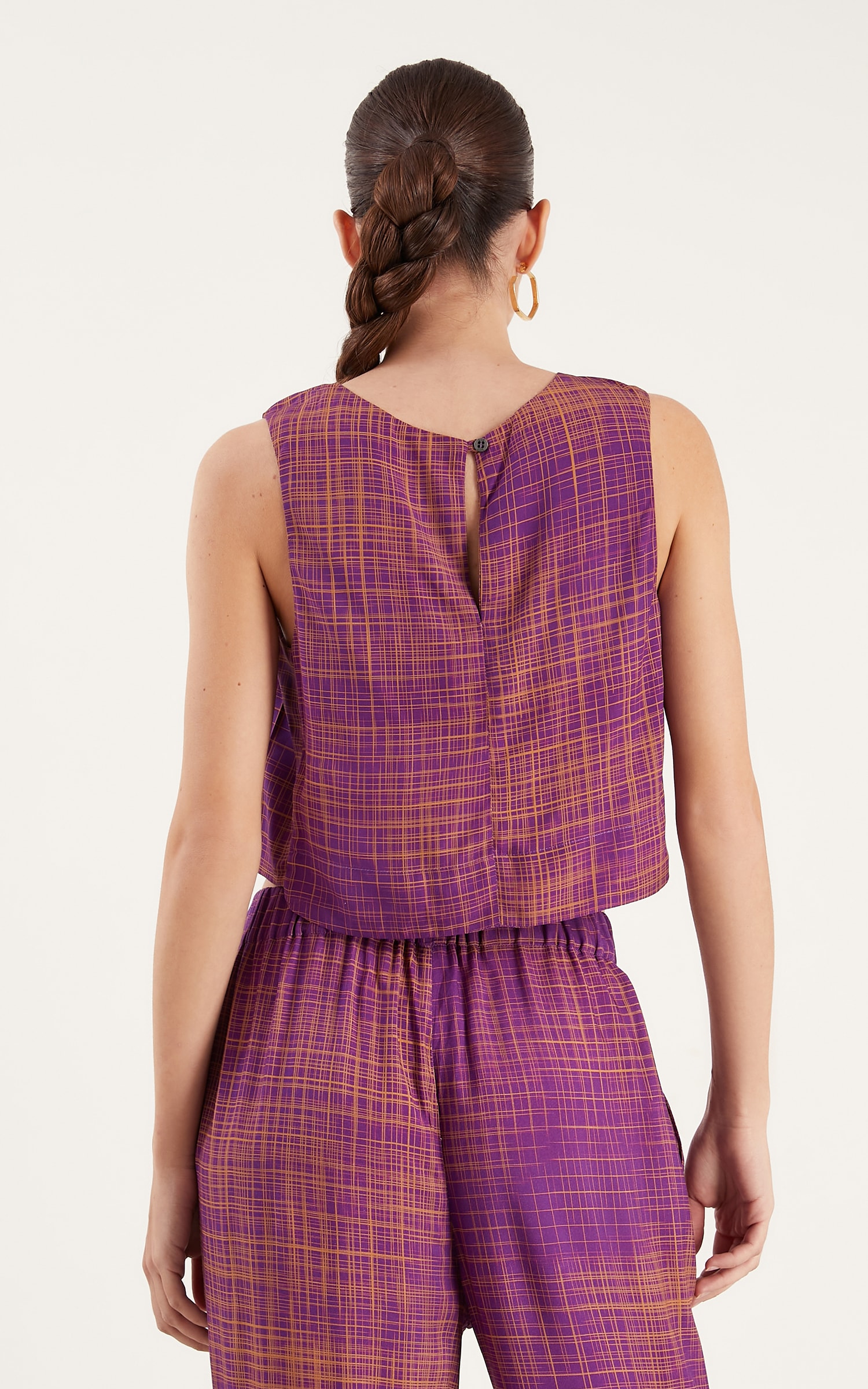 Blusa Graffic Fraldada Mirtilo