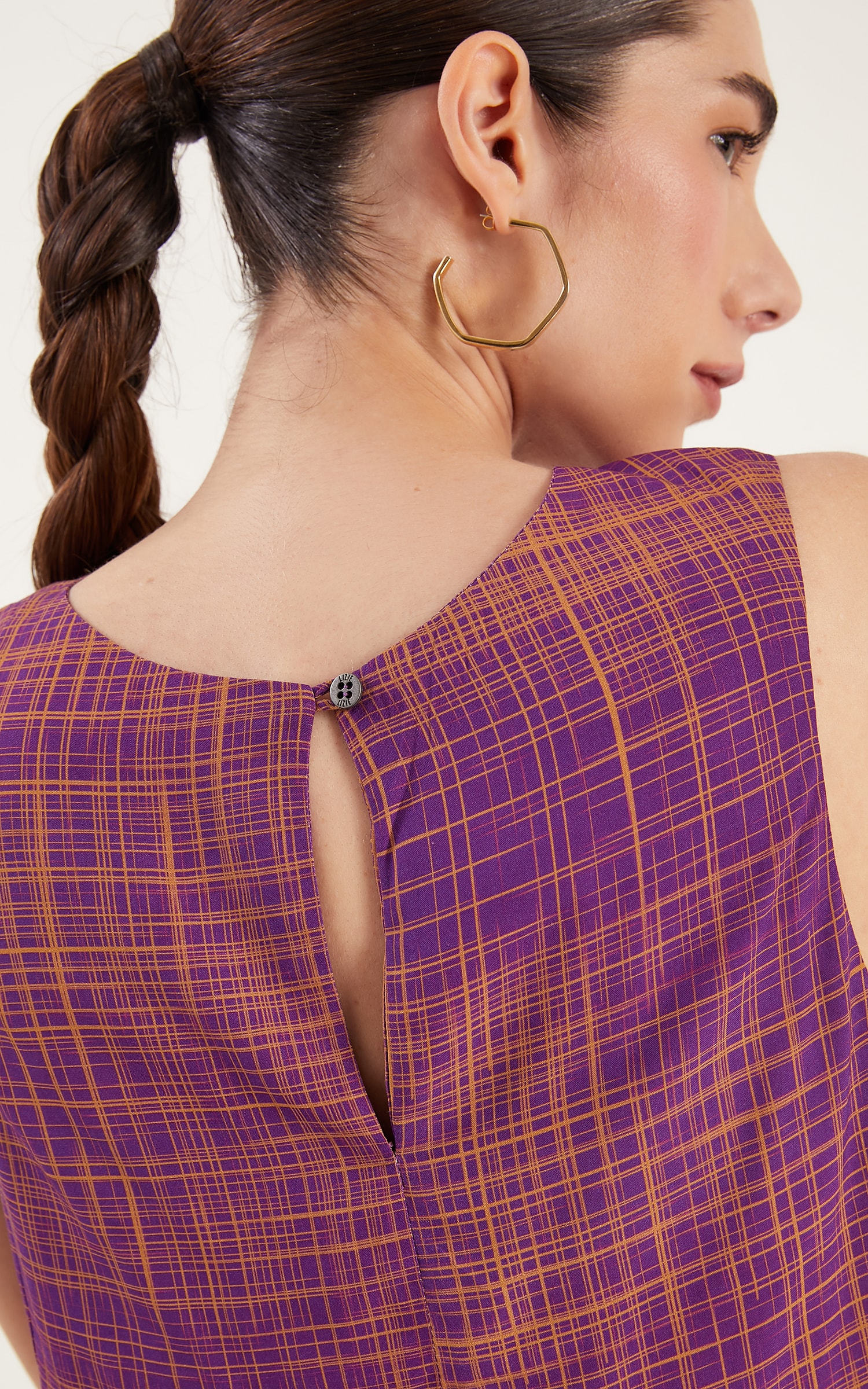 Blusa Graffic Fraldada Mirtilo
