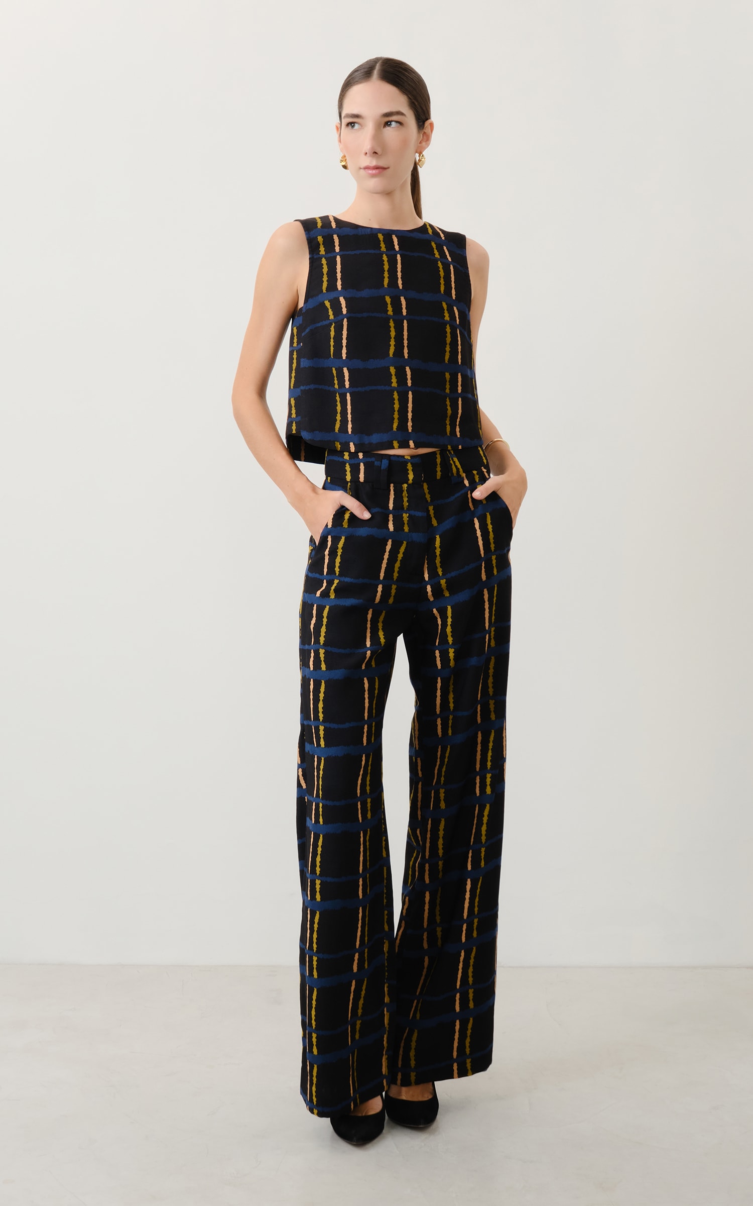 Blusa Grid Basic Preto