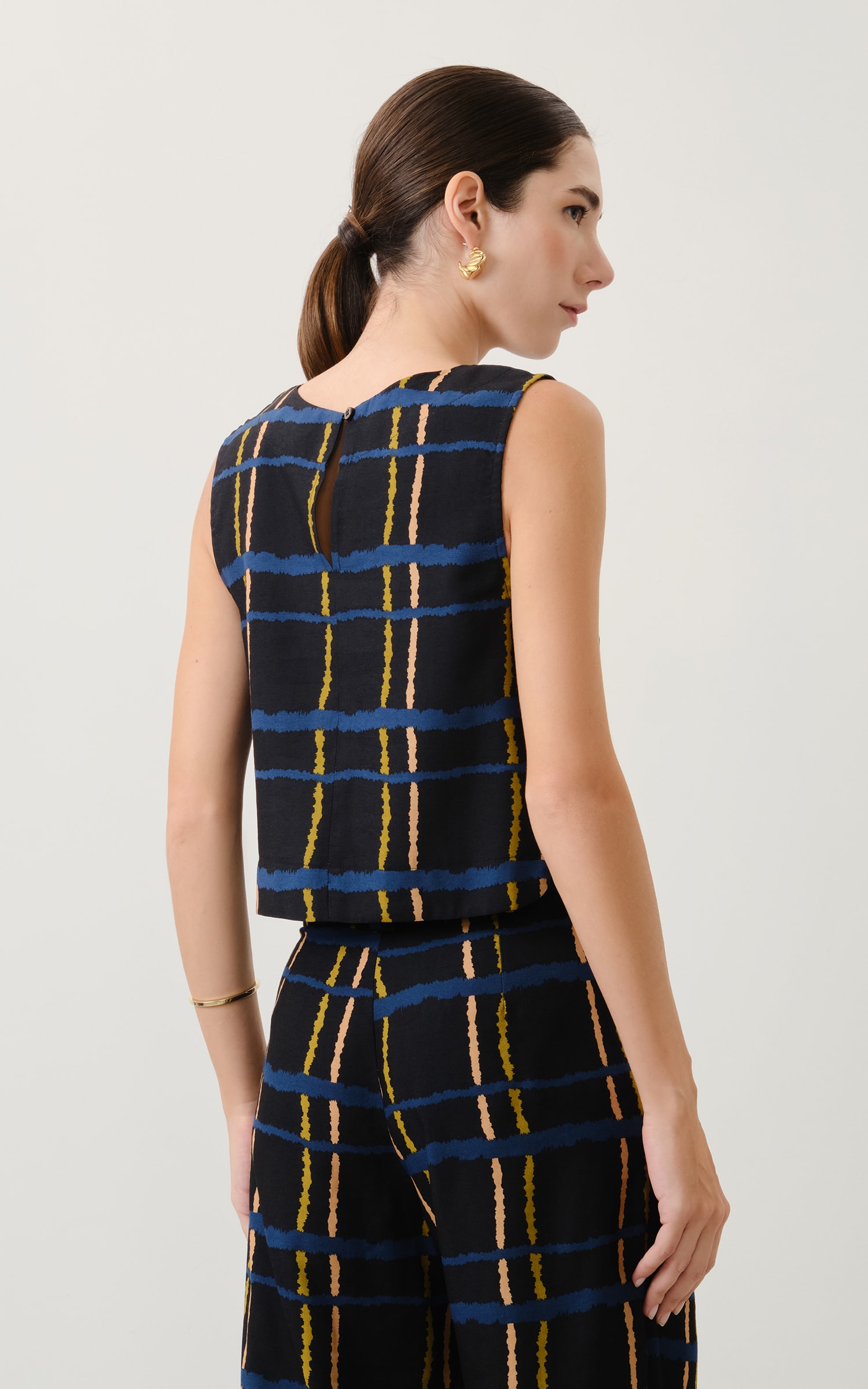 Blusa Grid Basic Preto