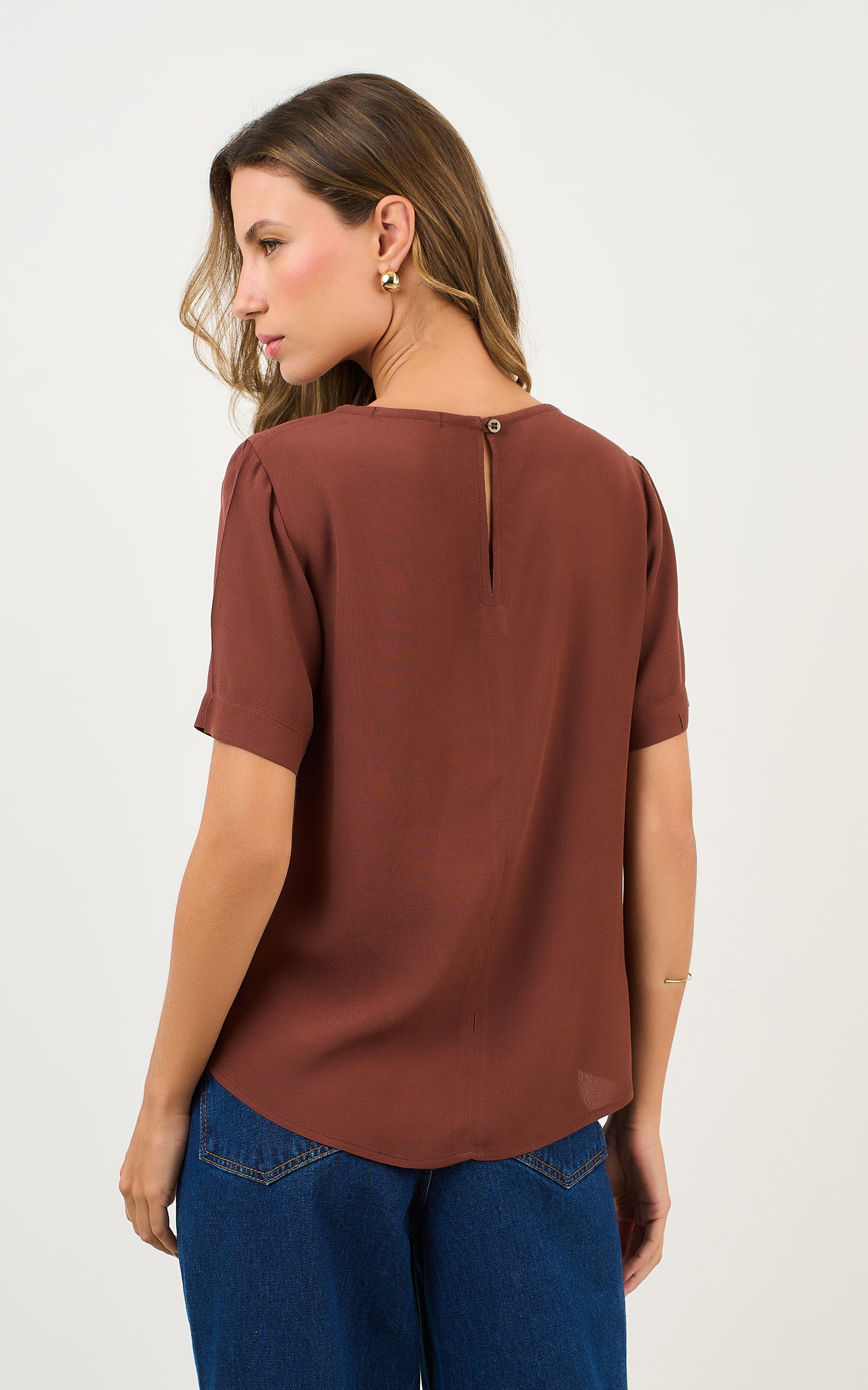 Blusa Hibisco Chocolate