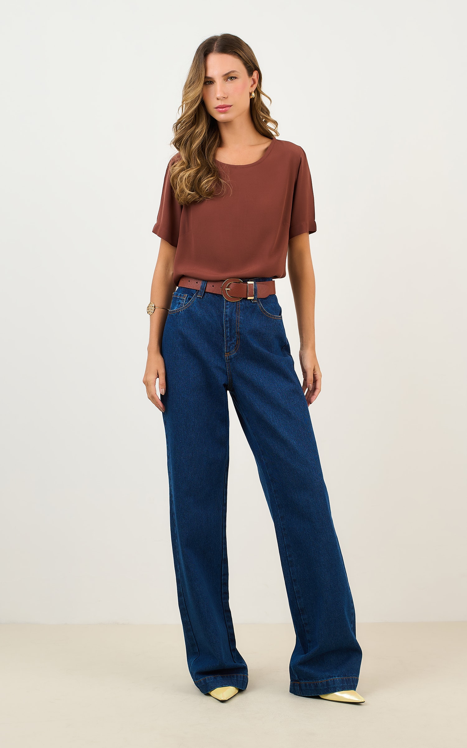 Blusa Hibisco Chocolate
